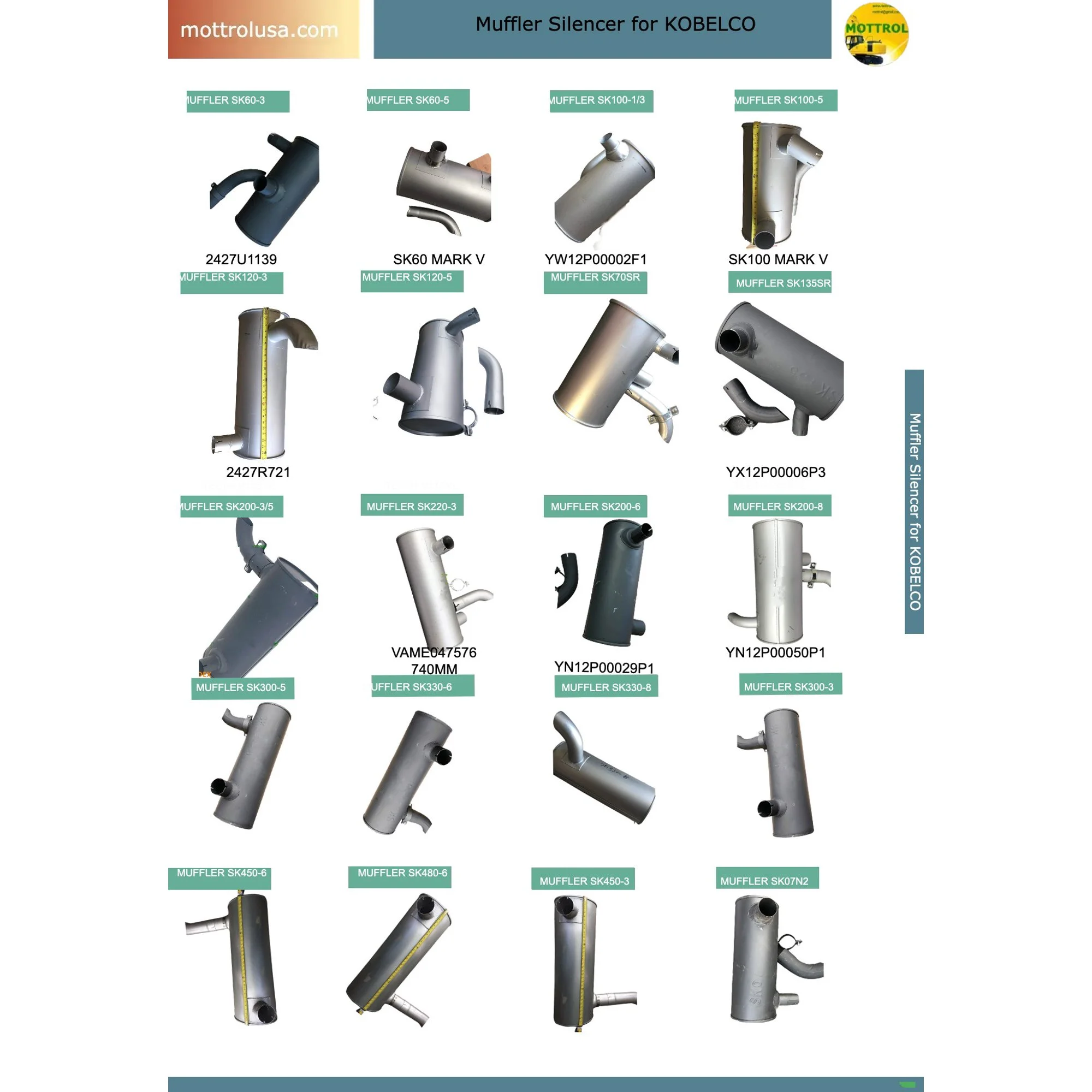 ZAX250 ZAXIS230 ZX240 ZAX225 MUFFLER AS FITS HITACHI EXCAVATOR 6BG1 4416602