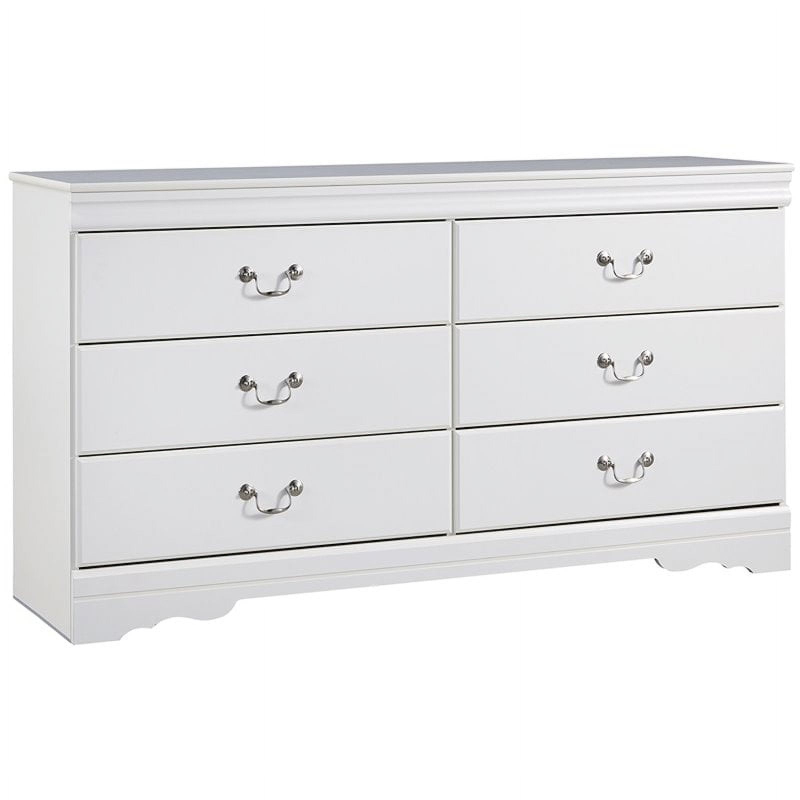 Bowery Hill 6 Drawer Double Dresser in White