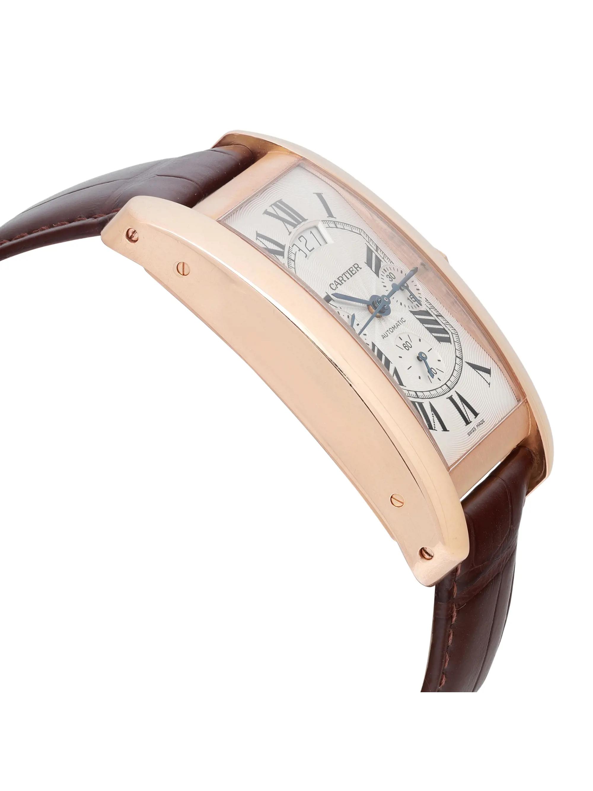 Cartier Tank Americaine XL 18K Rose Gold Silver Dial Automatic Watch W2610751