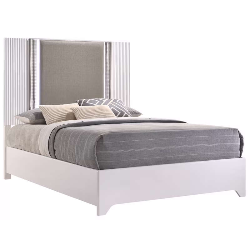 Global Furrniture USA Aspen White King Size Bed