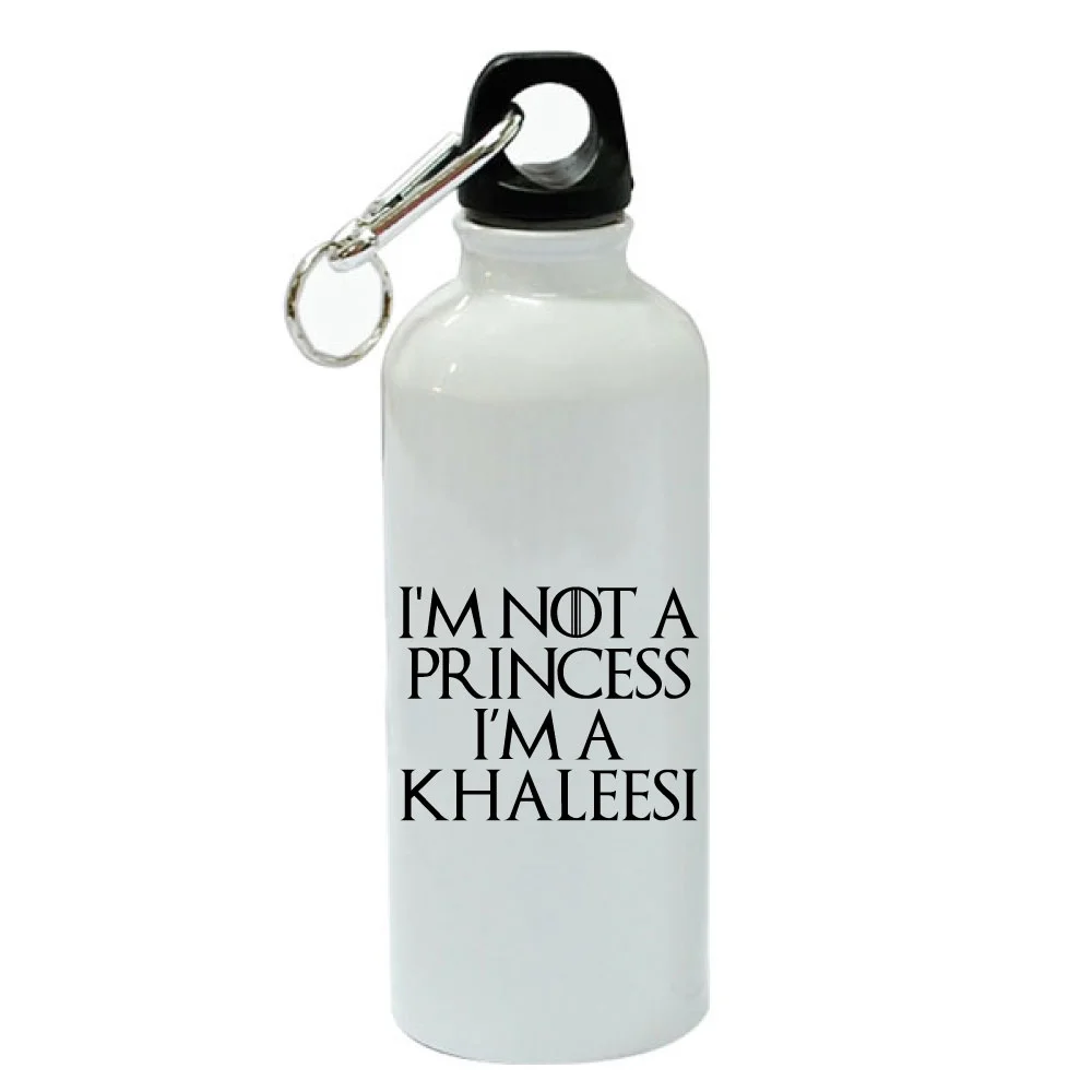 I'm Not A Princess I'm A Khaleesi White Aluminum Sports 20 oz Water Bottle