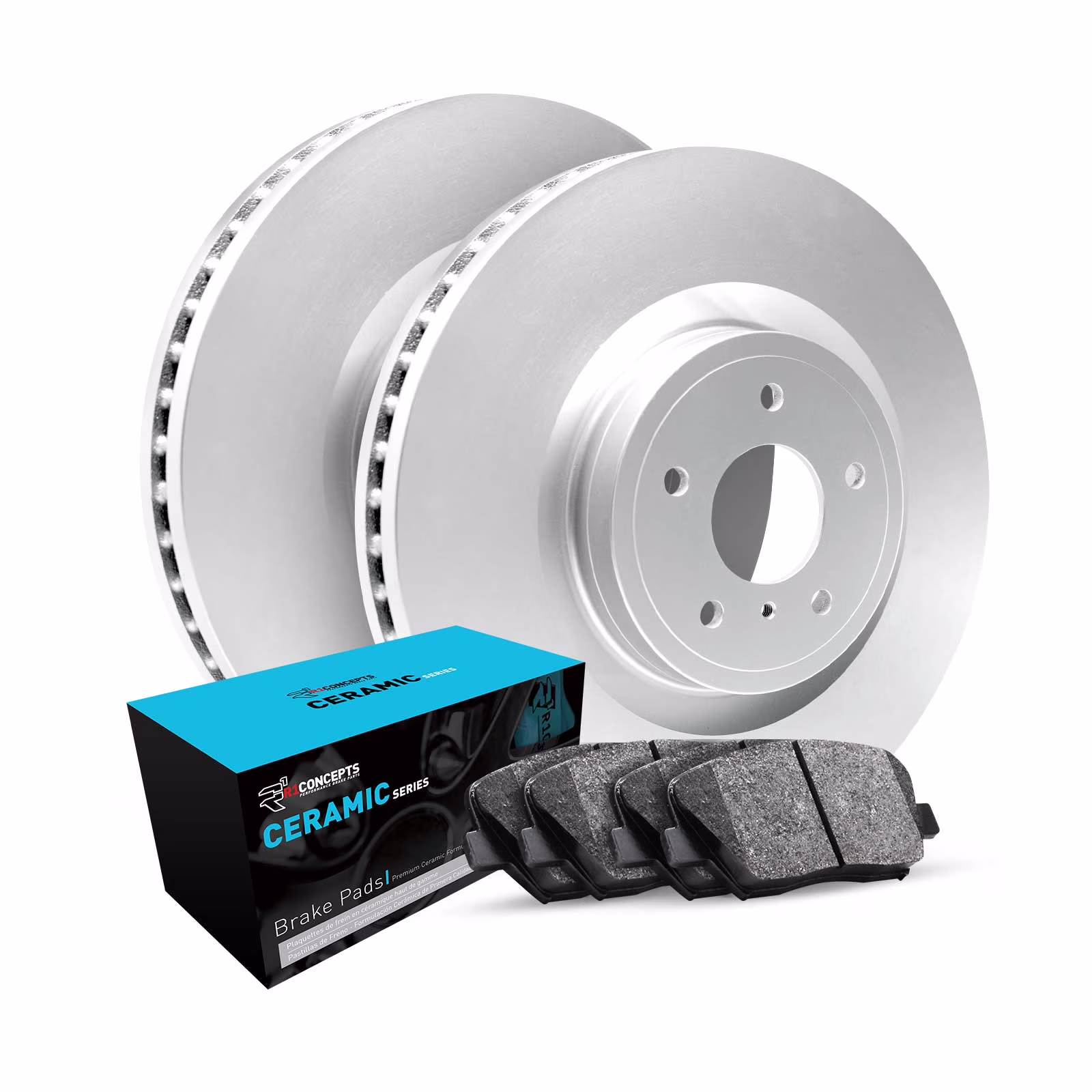 R1 Concepts Front Brakes and Rotors Kit |Front Brake Pads| Brake Rotors and Pads| Ceramic Brake Pads and Rotors WDWN1-47021