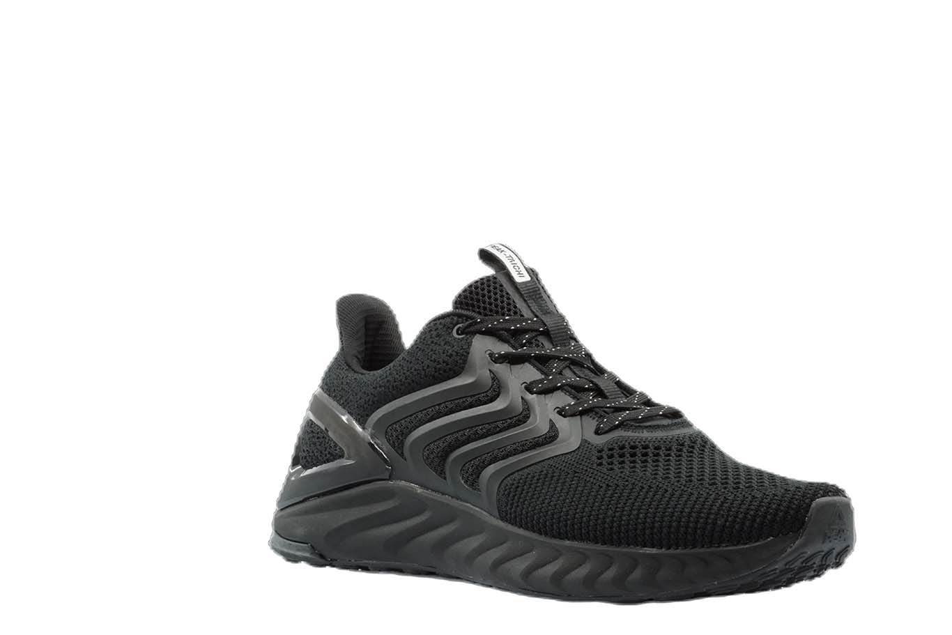 [E92557] Mens Peak Taichi Natural Black Running Shoes - 6