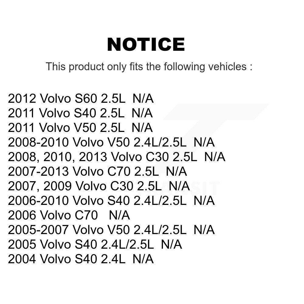 PUR 2x Air + 2x Cabin + 2x Engine Cartridge Oil Filter (6 Total) Kit for Car Volvo S40 C70 S60 V50 C30 KFM-101350