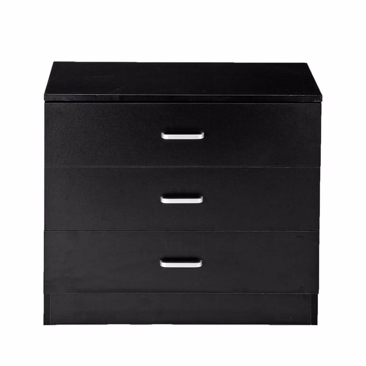 Bornmio Wood Simple 3-Drawer Dresser Black