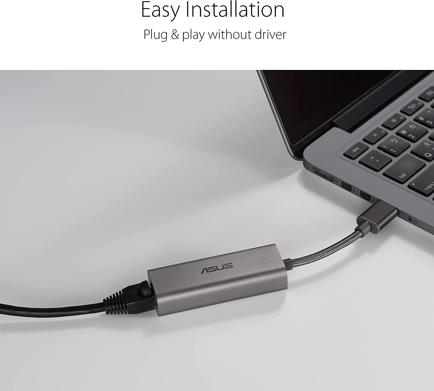 ASUS 2.5G Ethernet USB Adapter (USB-C2500) Wired LAN Network Connection for Mac OS, Linux, Windows, Backward Compatible
