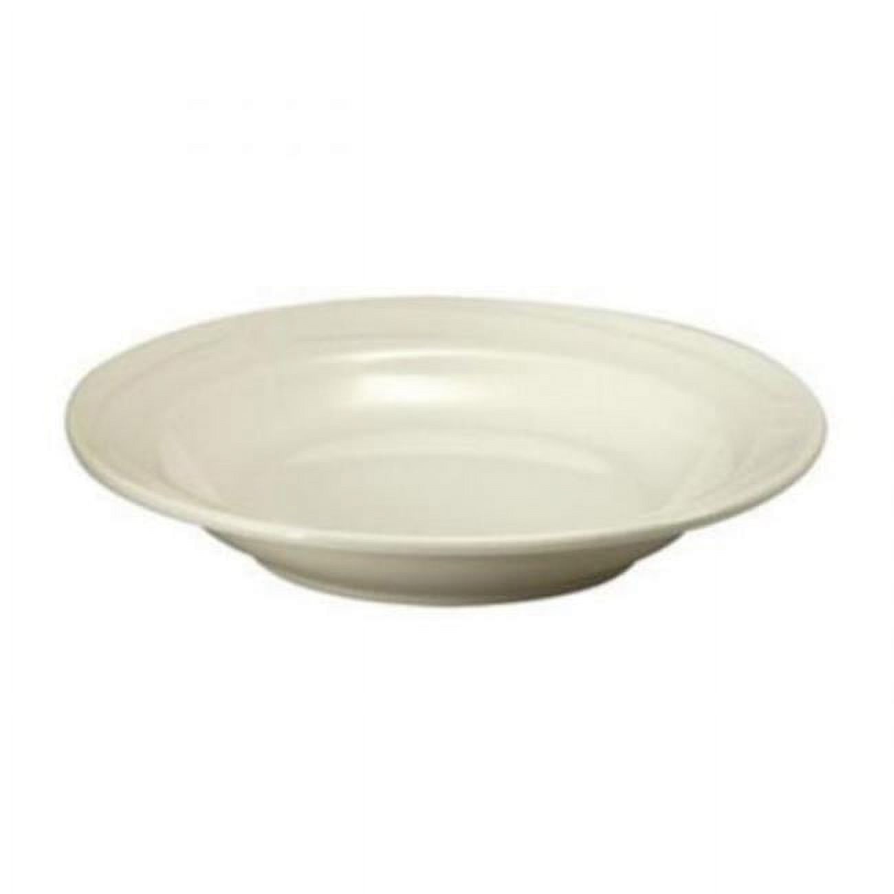 8 in. Round Deep Embossed Rim Soup Bowl, Cream White - 17.5 oz