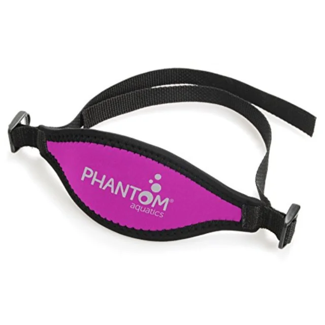 phantom aquatics scuba snorkeling adjustable neoprene mask strap, pink