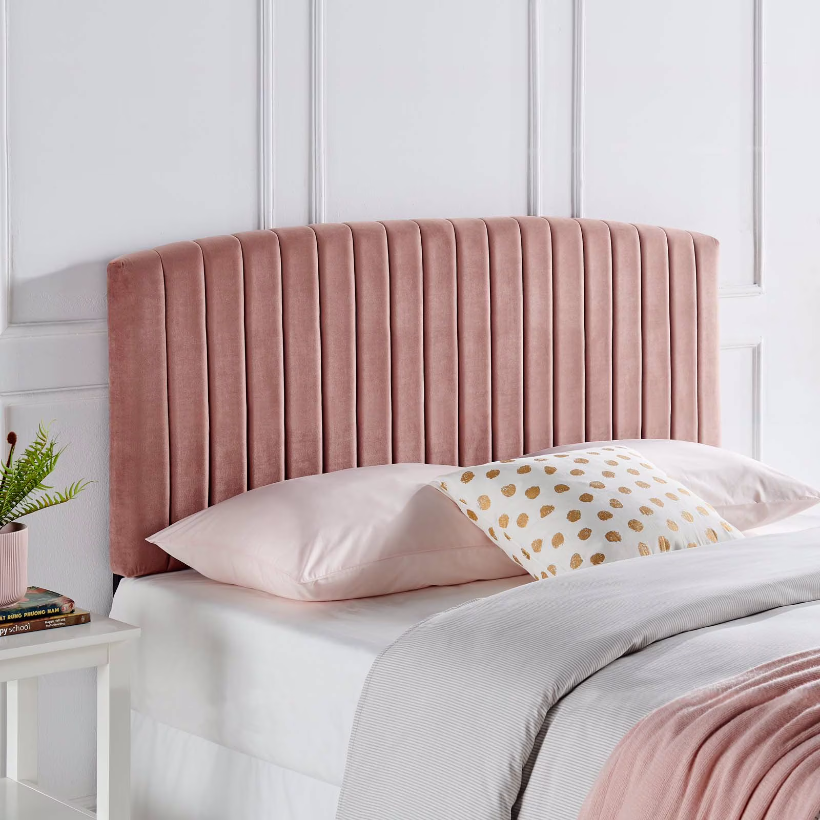 Modway Rebecca Performance Velvet Full / Queen Headboard in Dusty Rose