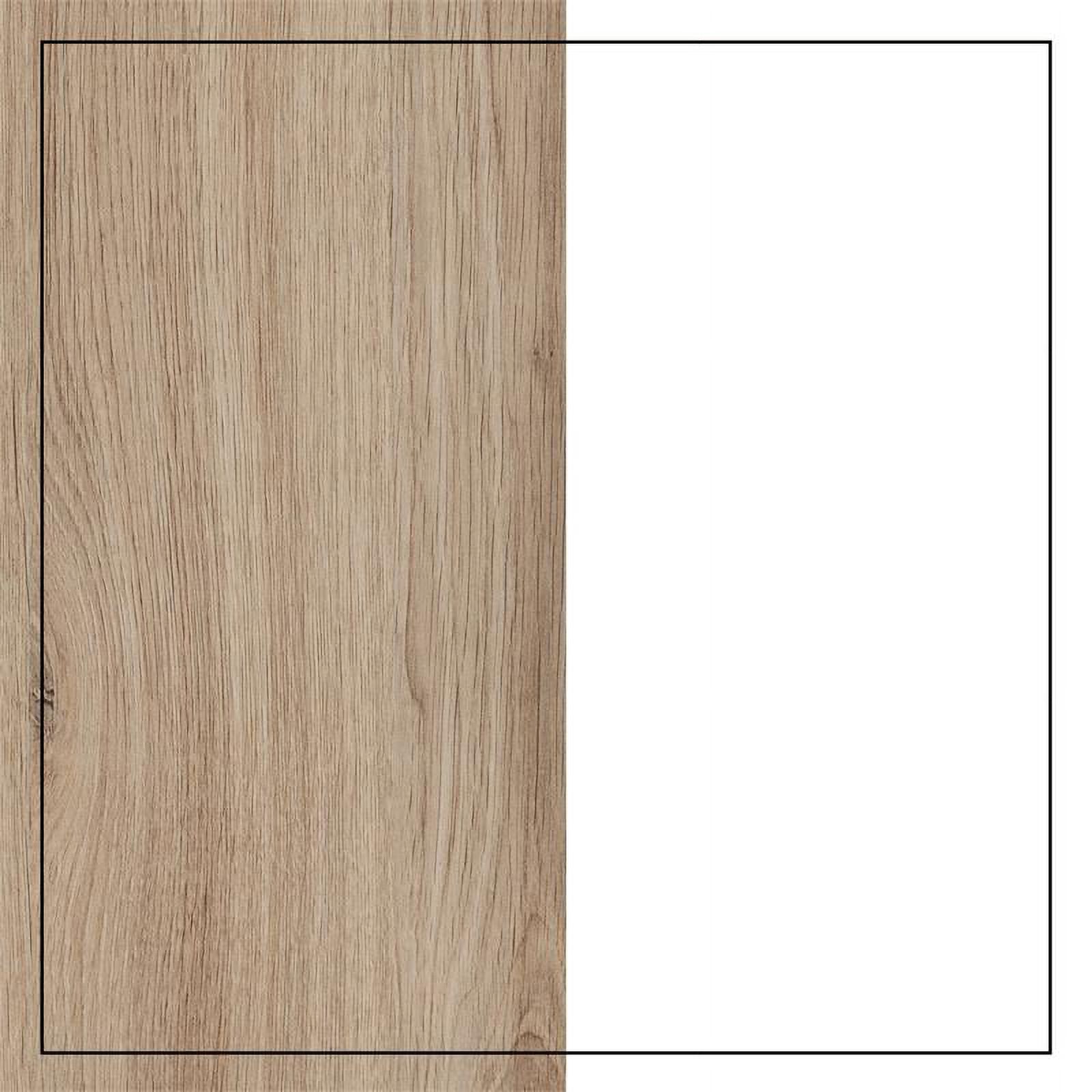 Pemberly Row Traditional Wood 4-Drawer Chest in Pure White and Rustic Oak