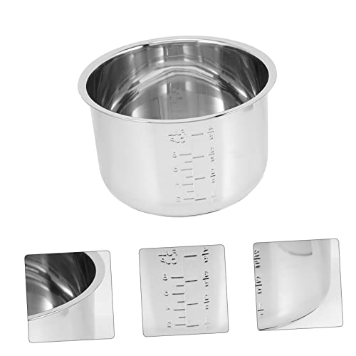 Zerodeko Rice Cooker Rice Cooker Inner Pot Rice Cooker Liner Stainless Steel Pressure Cooker Power Pressure Cooker Inner Pot Rice Cooker 4L