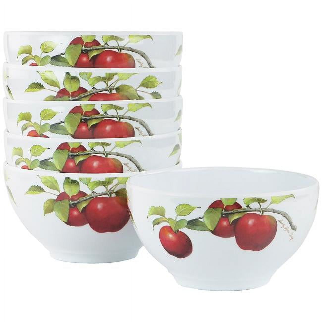 Reston Lloyd  6pc Melamine Bowl Set  Harvest Apples