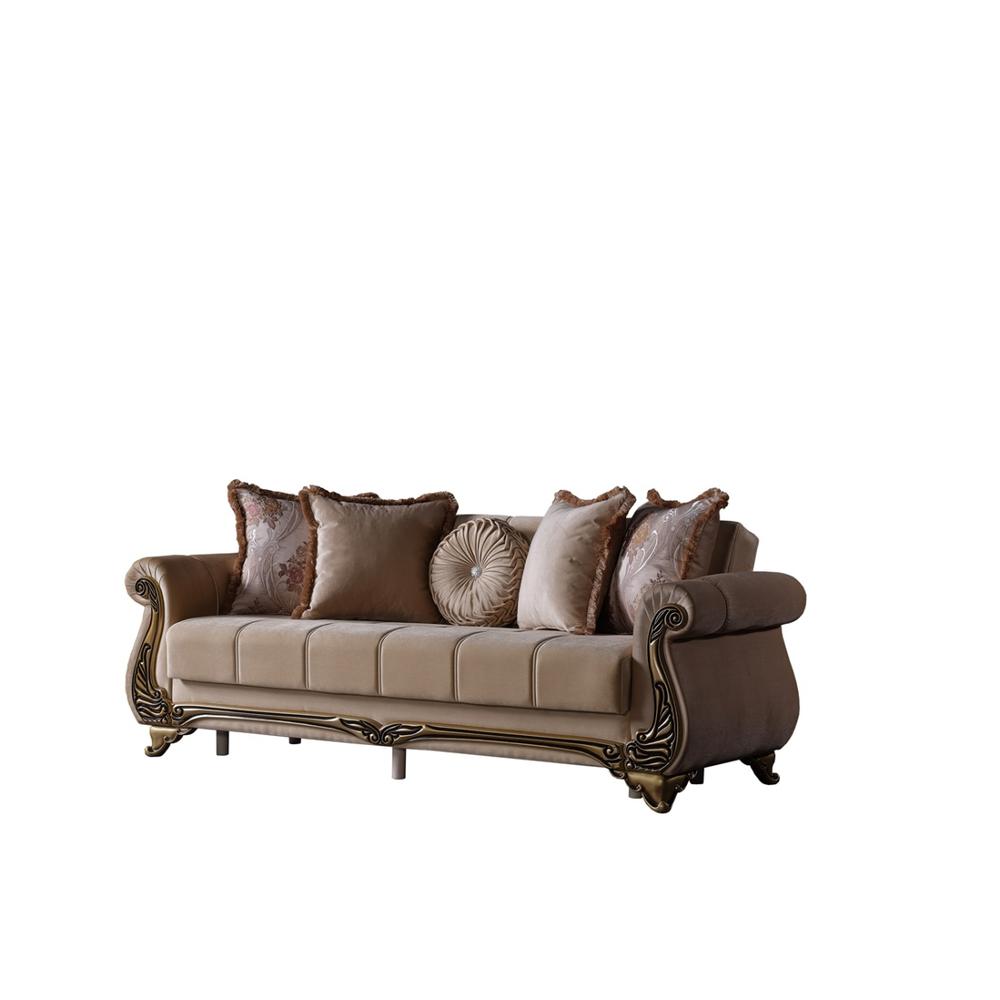 Furnia Karizma 3 Seat Sleeper, Beige