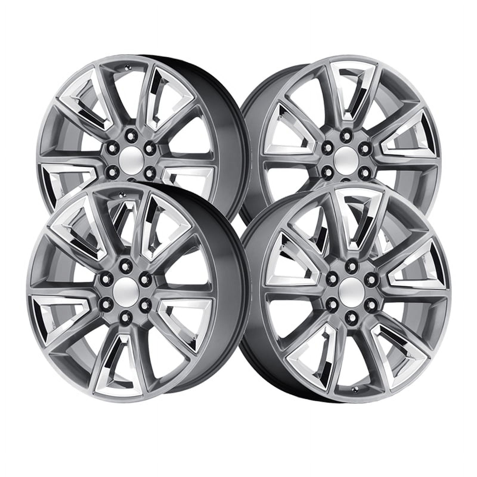OE Creations Aluminum Rim PR168 22X9in Hyper Silver with Chrome Accents Finish, 168HC-2295824