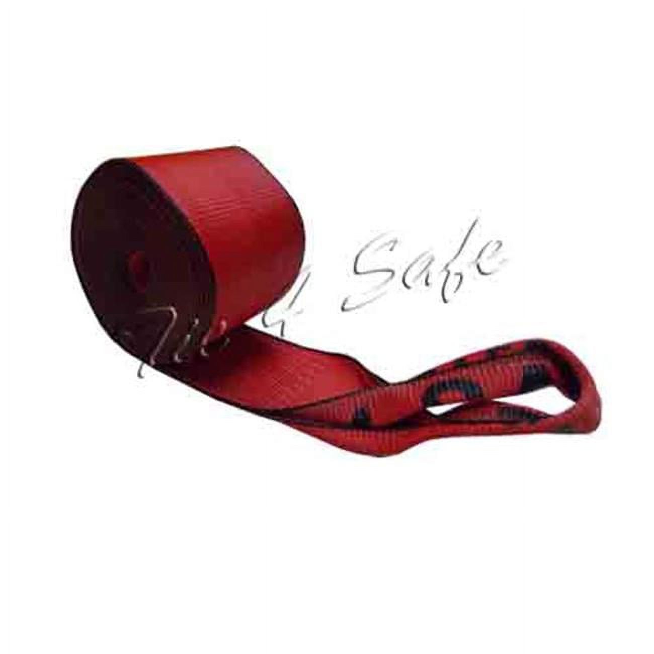 Tie 4 Safe TWS44-30-R-2 4 in. x 30 ft. Winch Straps with Loop End, Red - 2 Piece