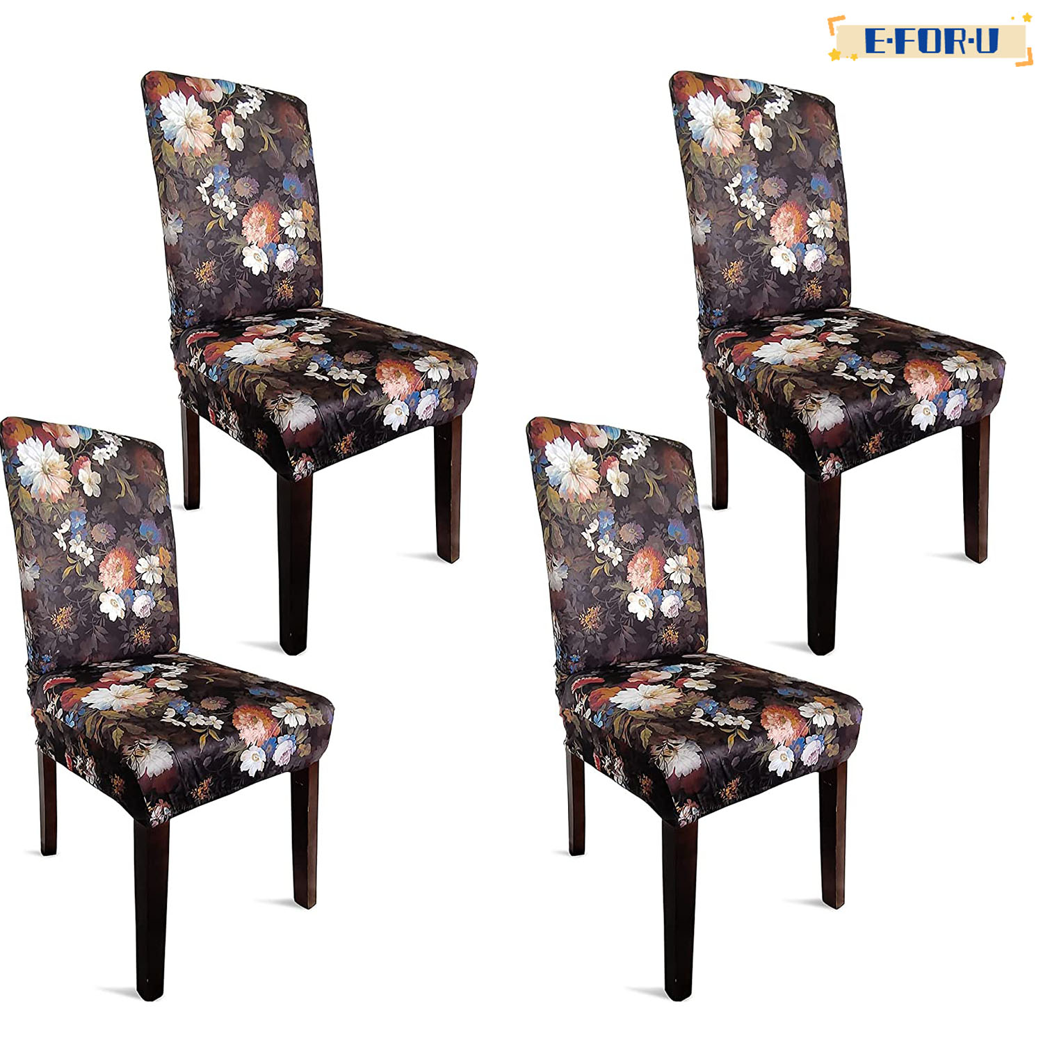 Dining Room Chair Covers Slipcovers Set of 4 - Spandex Super Fit Stretch Removable Washable Kitchen Parsons Chair Covers Protector for Dining Room