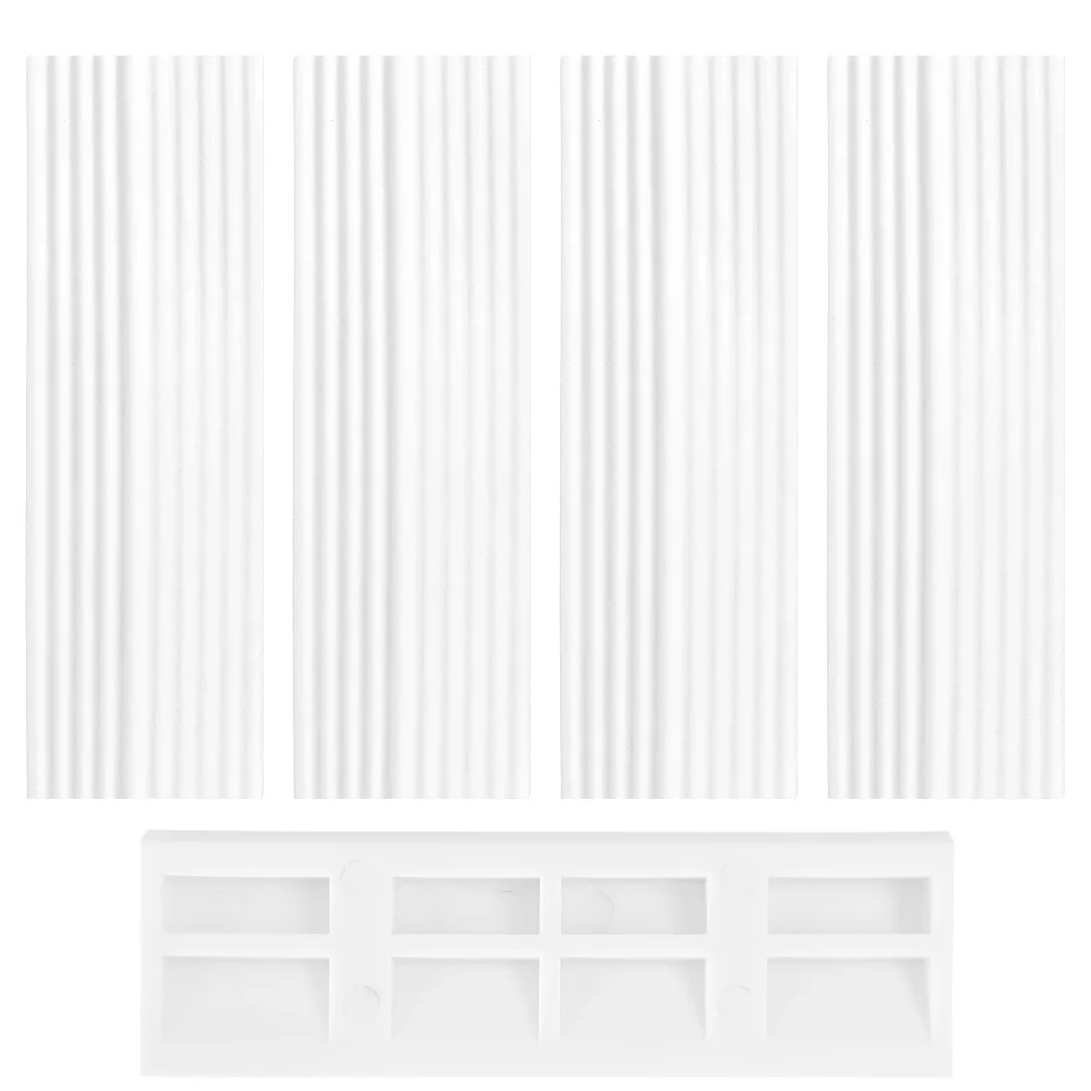 4 Pieces Household Threshold Bars Step Ramp Mat Door Sill Scuff Plate Slope Strip Auxiliary Compatible with irobot Xiaomi Roborock Narwal Ecovacs Sweeping Robotic Vacuum Cleaner - White