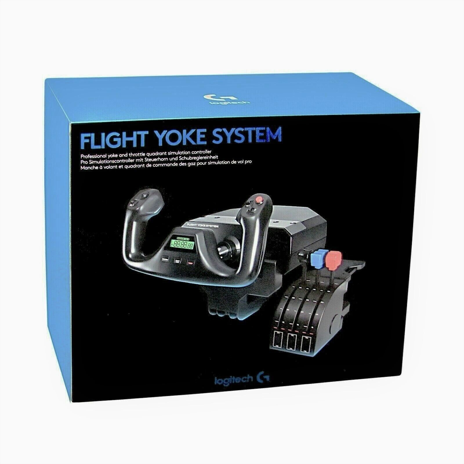 Logitech Flight Yoke System Professional Simulation Yoke and Throttle Quadrant - Preowned