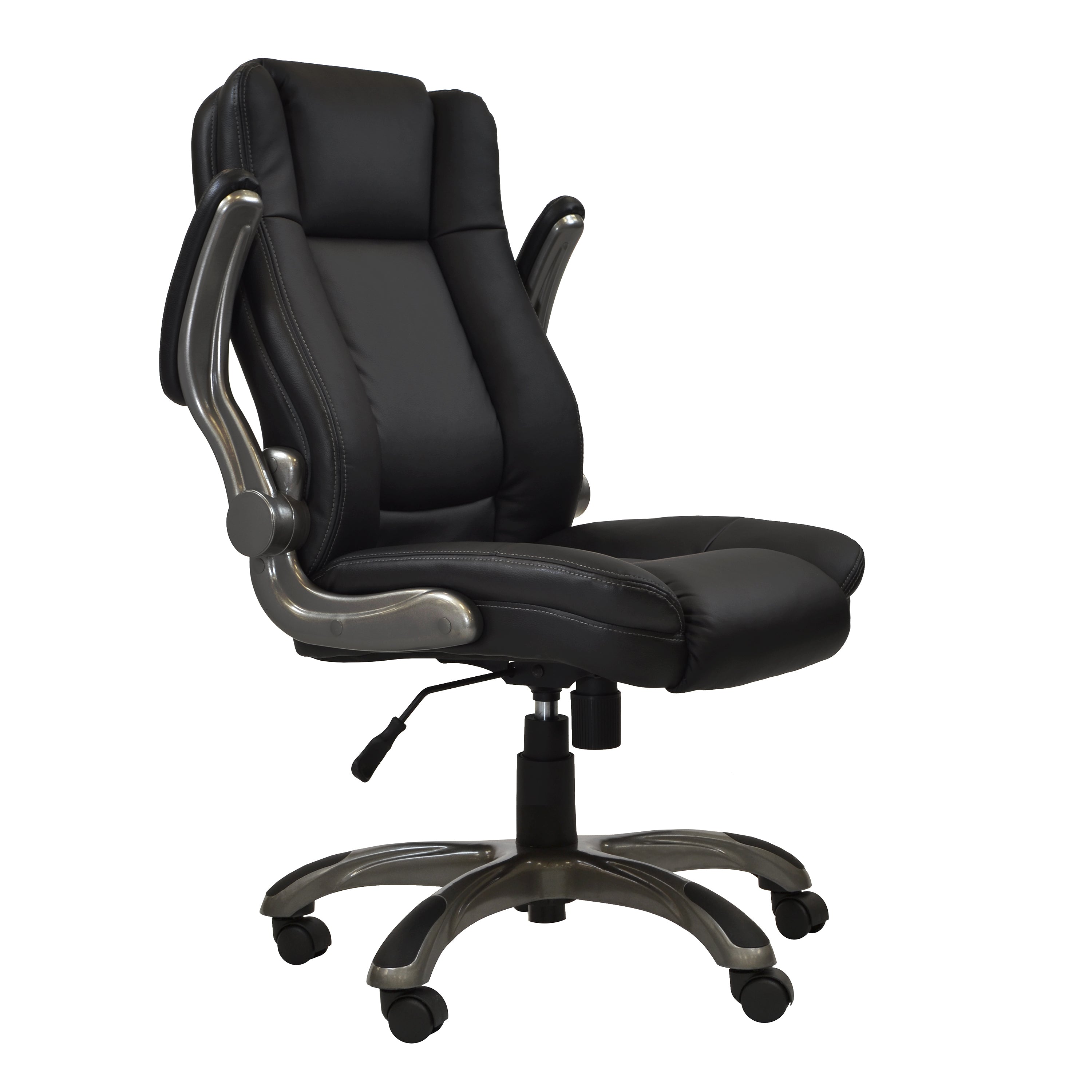 Ergo Flex Executive Office Chair with Flip-up Arms - Black