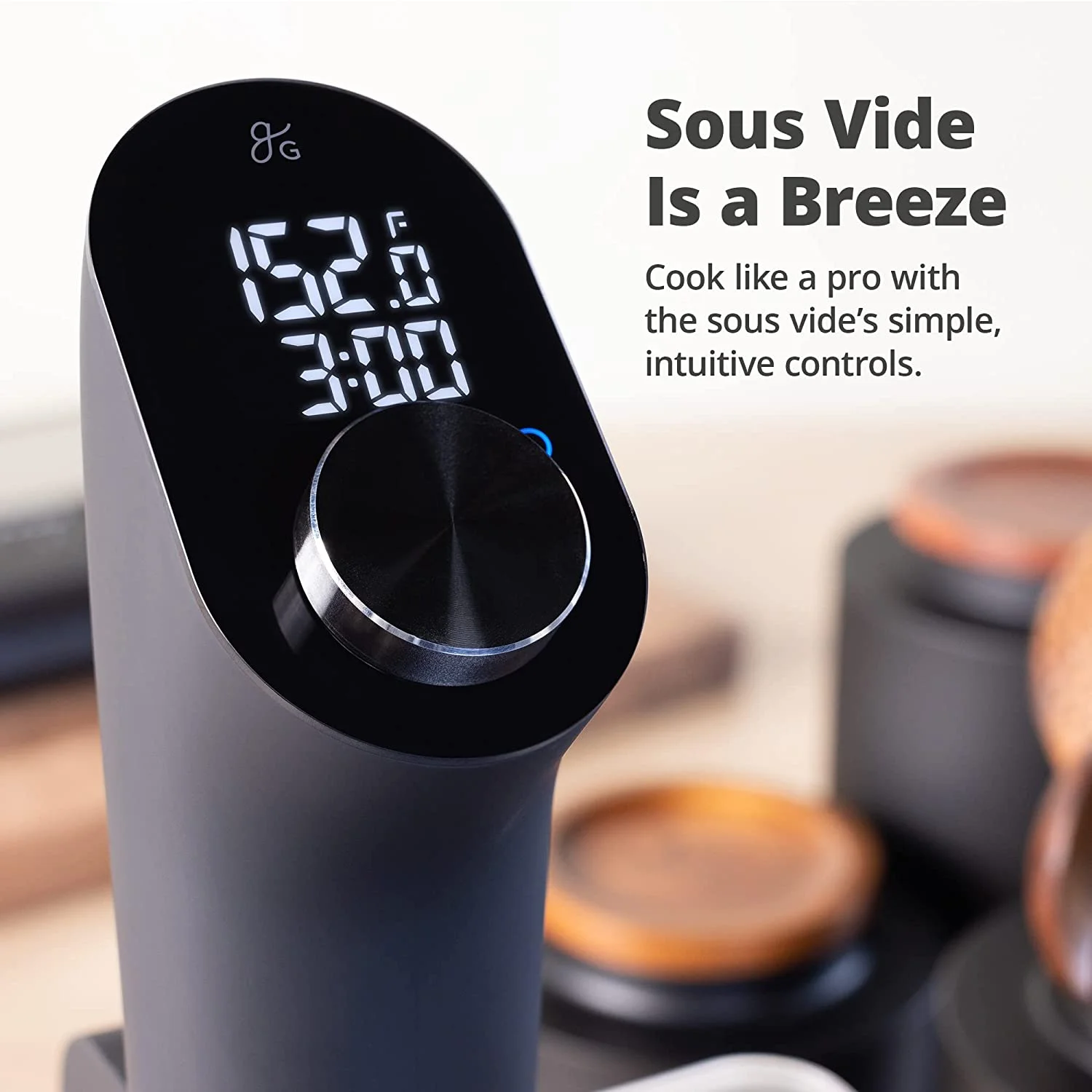 YINCHEN Pro Sous Vide Kit - An 1100 Watt, Powerful, Precise Sous Vide Cooker and Premium, Plastic Container with Sous Vide Rack, Lid, and Neoprene Sleeve | Designed in St. Louis