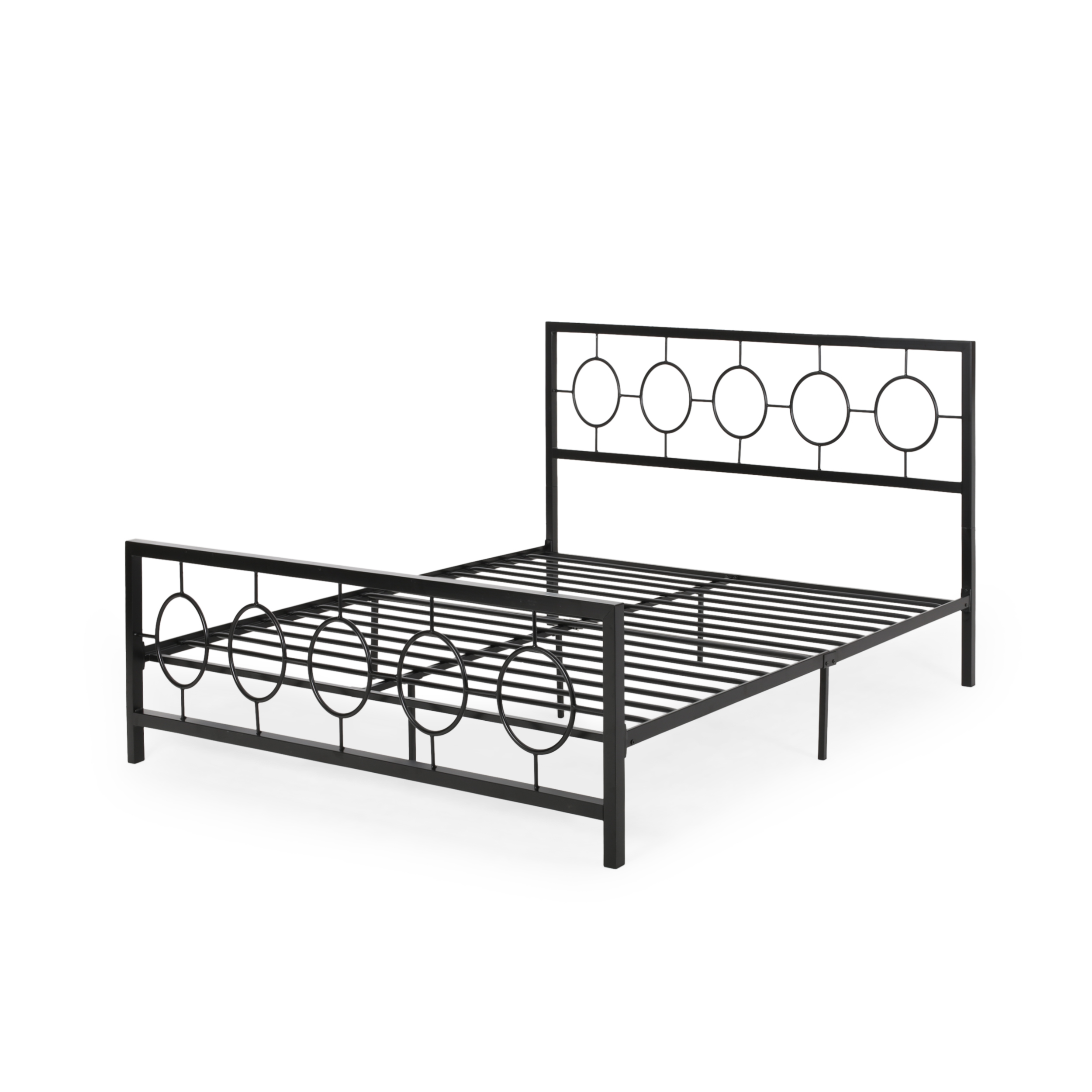 Aldrin Modern Iron King Bed Frame