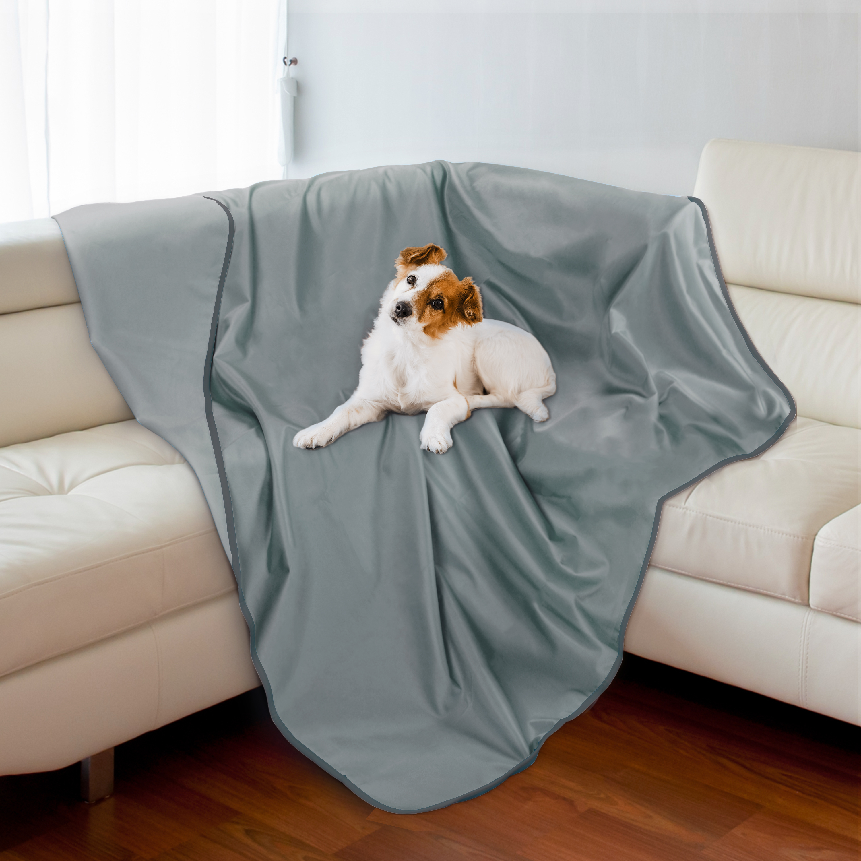 Kritter Planet Softness Waterproof Blanket for Dog&Pet Protective Couch,Floor and Fet Box,Decorated Home,Outdoor,Light Gray