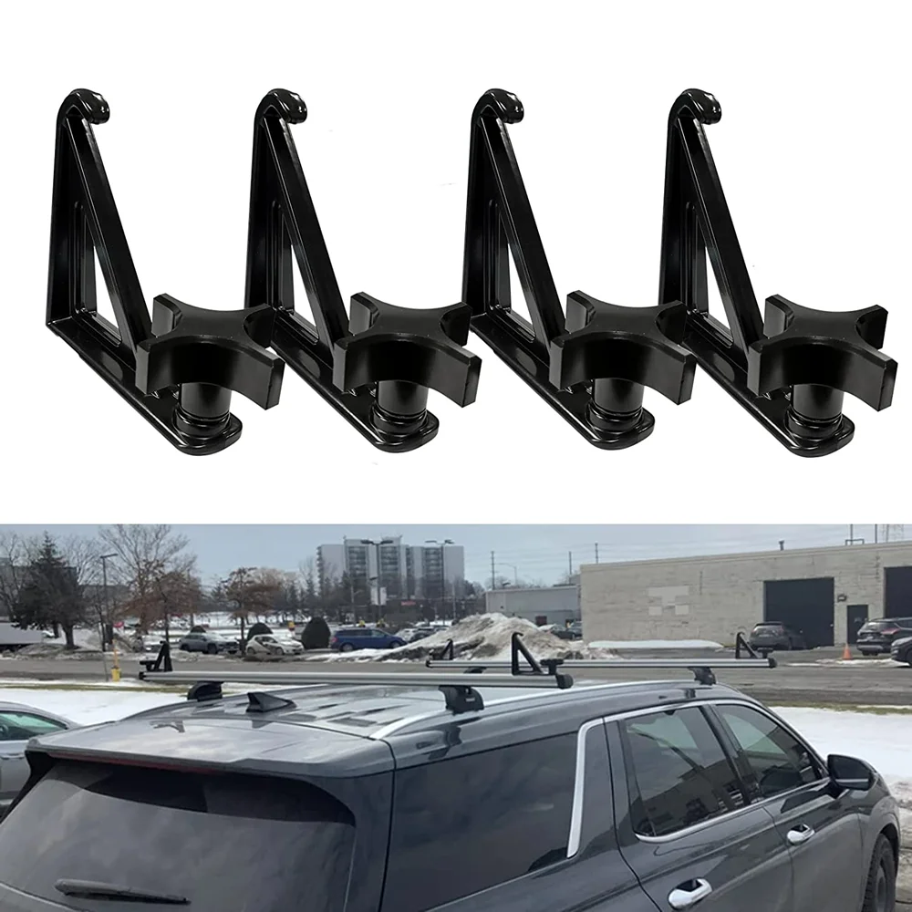 LisFaxbo 4 Packs Load Stops Kit Mount To Roof Rack Crossbar For Ladder Firewood Skis Snowboard Kayak