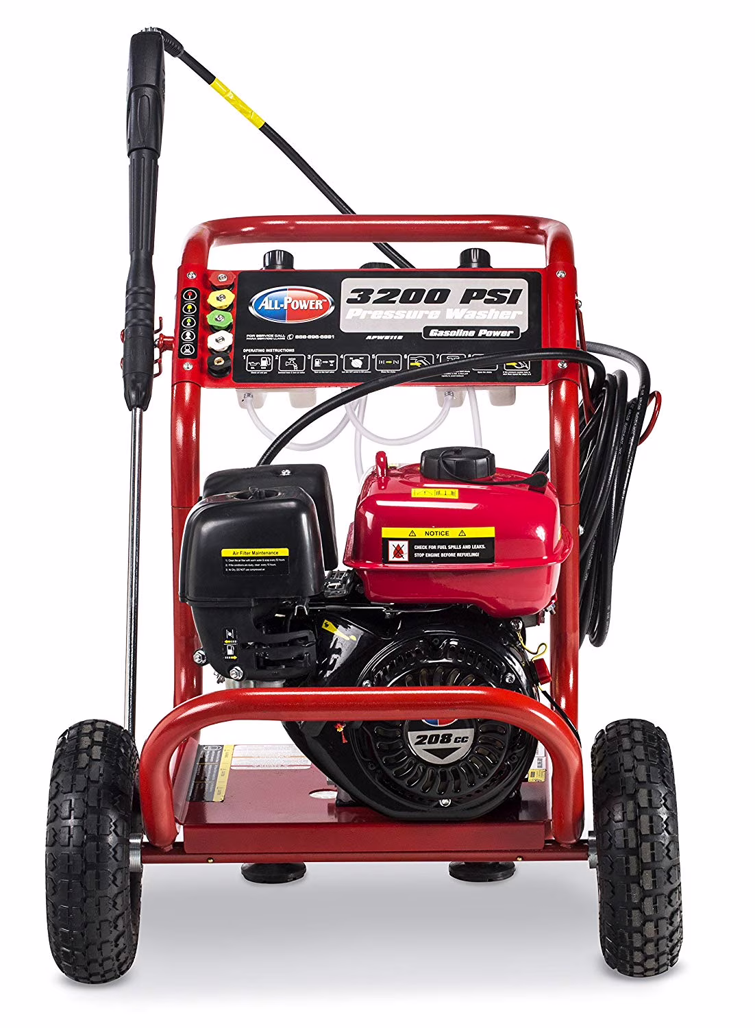 All Power 3200 PSI 2.6 GPM Gas Pressure Washer for Vehicles and Outdoor Cleaning, APW5118