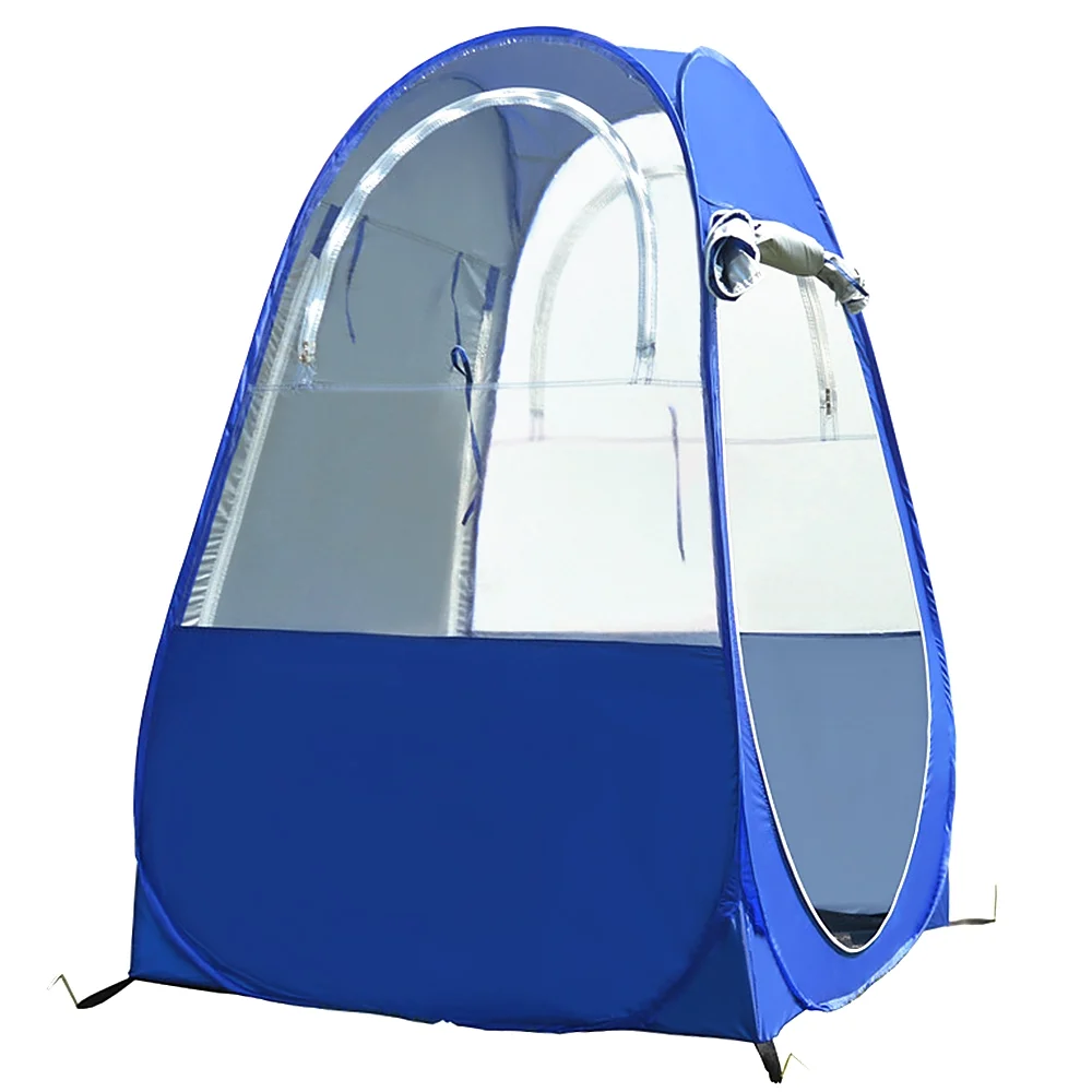 Portable Fishing Tent -protection Tent Pop Up Single Tent Automatic Instant Tent Rain Shading Tent Windows and Doors on Both Sides for Camping Hiking Beach with Carry Bag