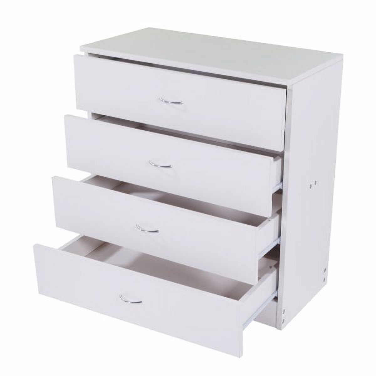 4-Drawer MDF Wood Simple Dresser, White