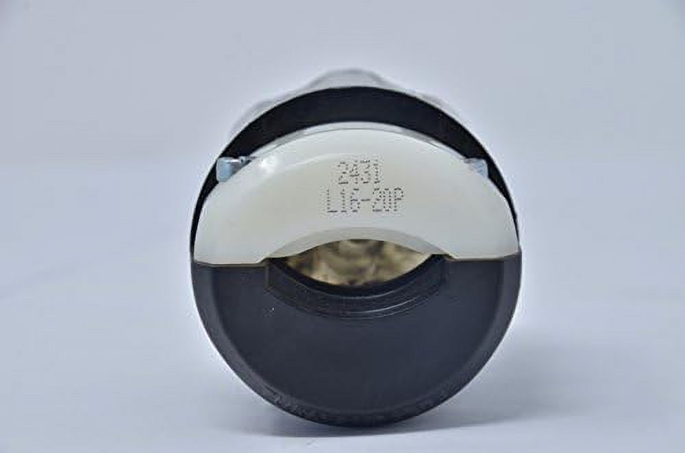 2431 20 Amp, 480 Volt 3-Phase, NEMA L16-20P, 3P, 4W, Locking Plug, Industrial Grade, Grounding - Black-White