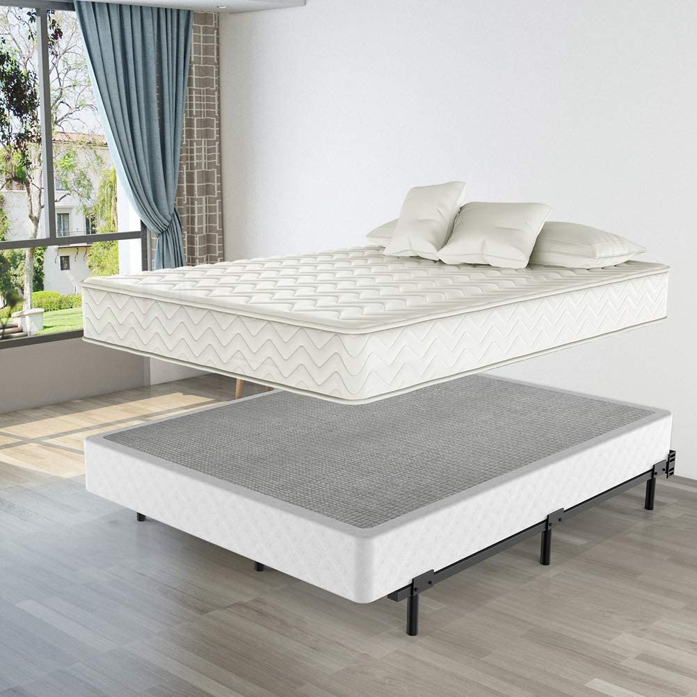OUWI 7 Inch Box Spring King, Low Profile Metal Boxsprings/Mattress Foundation/Bunkie Board - 3000LBS Strong Steel Structure/Easy Assembly (King)