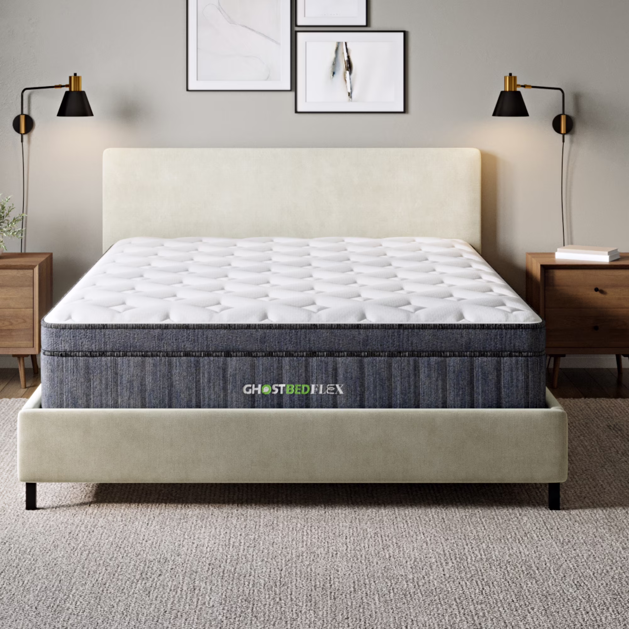 GhostBed Flex 13” Innerspring & Cool Gel Memory Foam Hybrid Mattress - Cal King