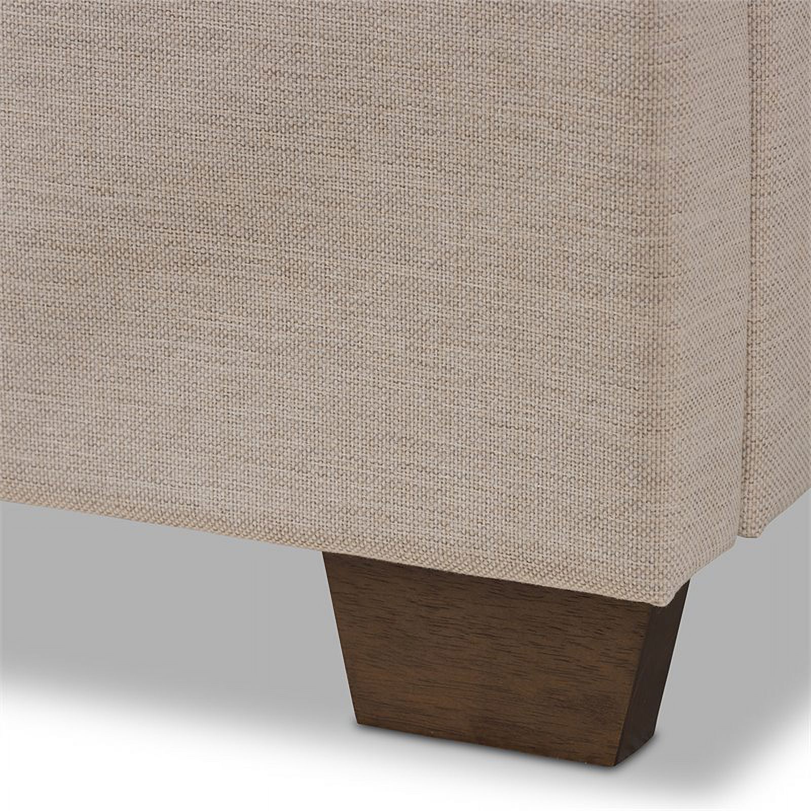 Bowery Hill Tufted King Panel Bed in Light Beige