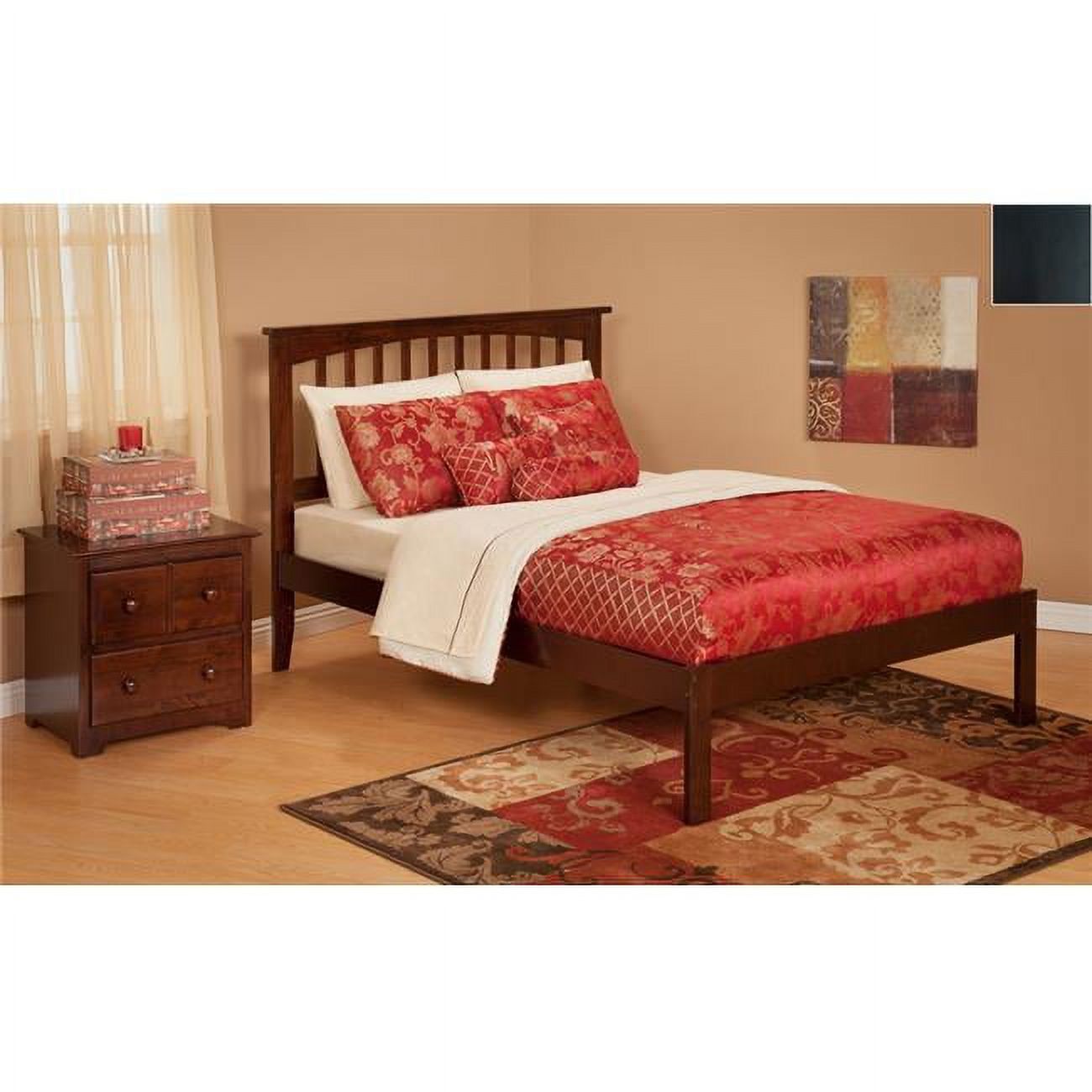 Mission Full Bed with Open Foot Rail in an Espresso Finish