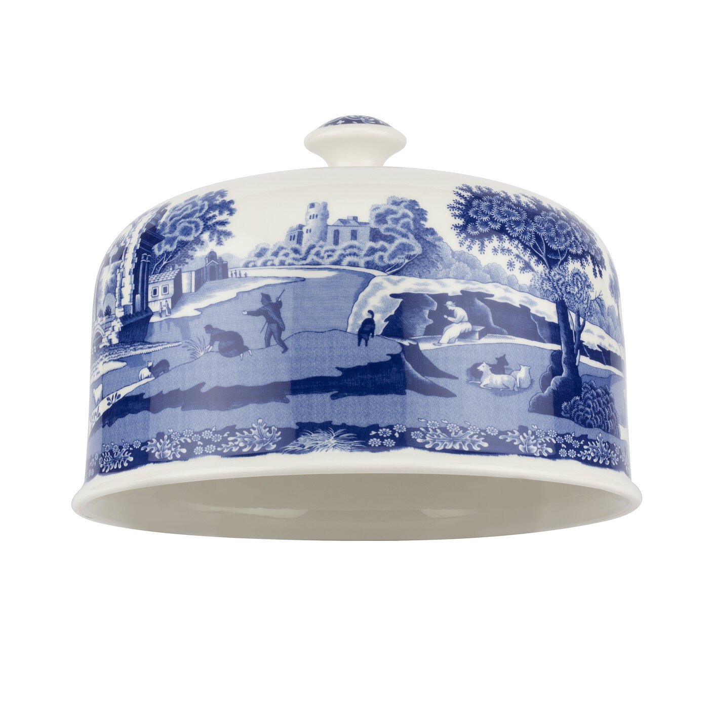 Spode  Blue Italian 2 Piece Serving Platter with Dome