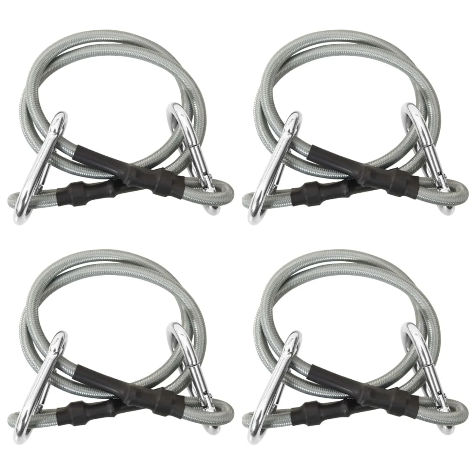 Tomshoo Ropes with Carabiner 4 pcs Rubber