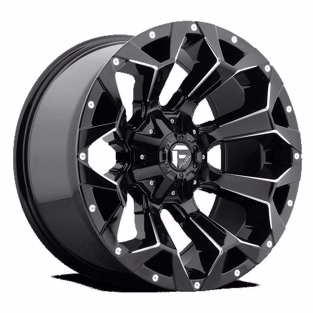 Fuel 1PC Aluminum Rim D576 ASSAULT 20X10in Gloss Black Milled Finish, D57622009846