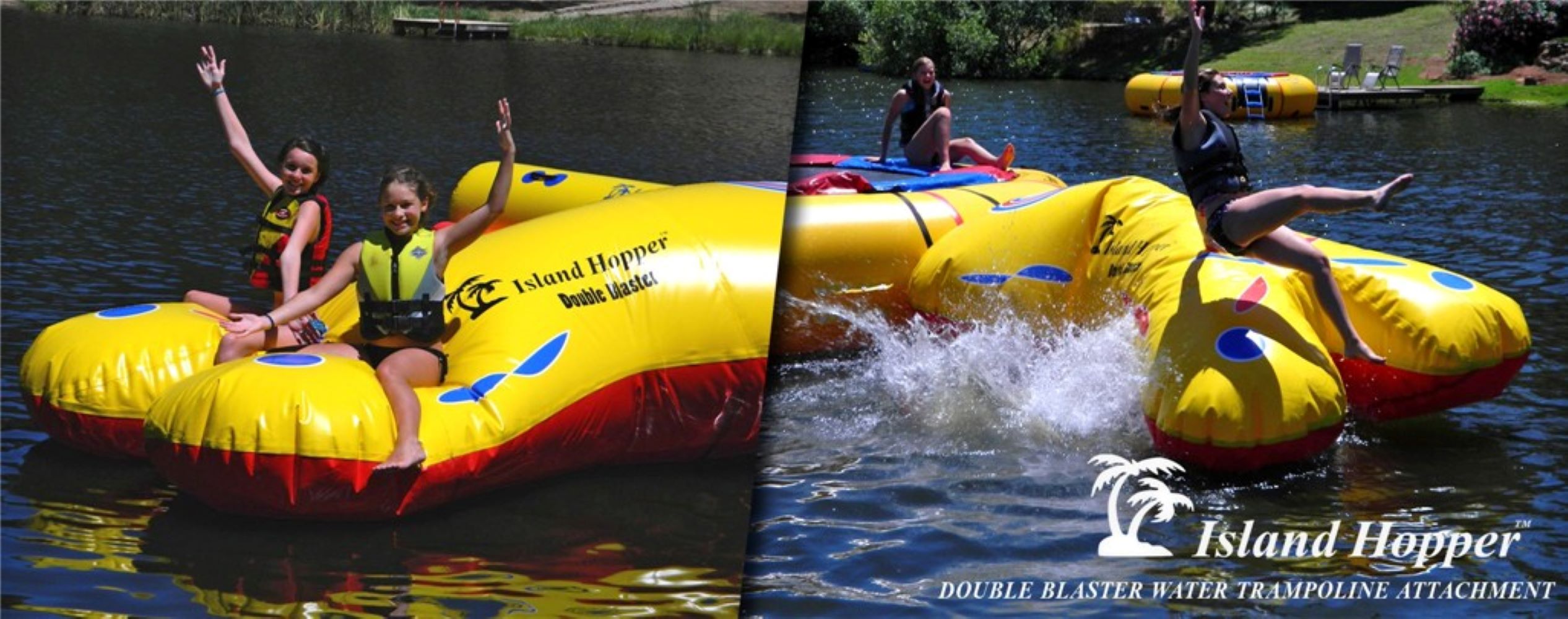 Island Hopper Double Blaster Water Trampoline Attachment