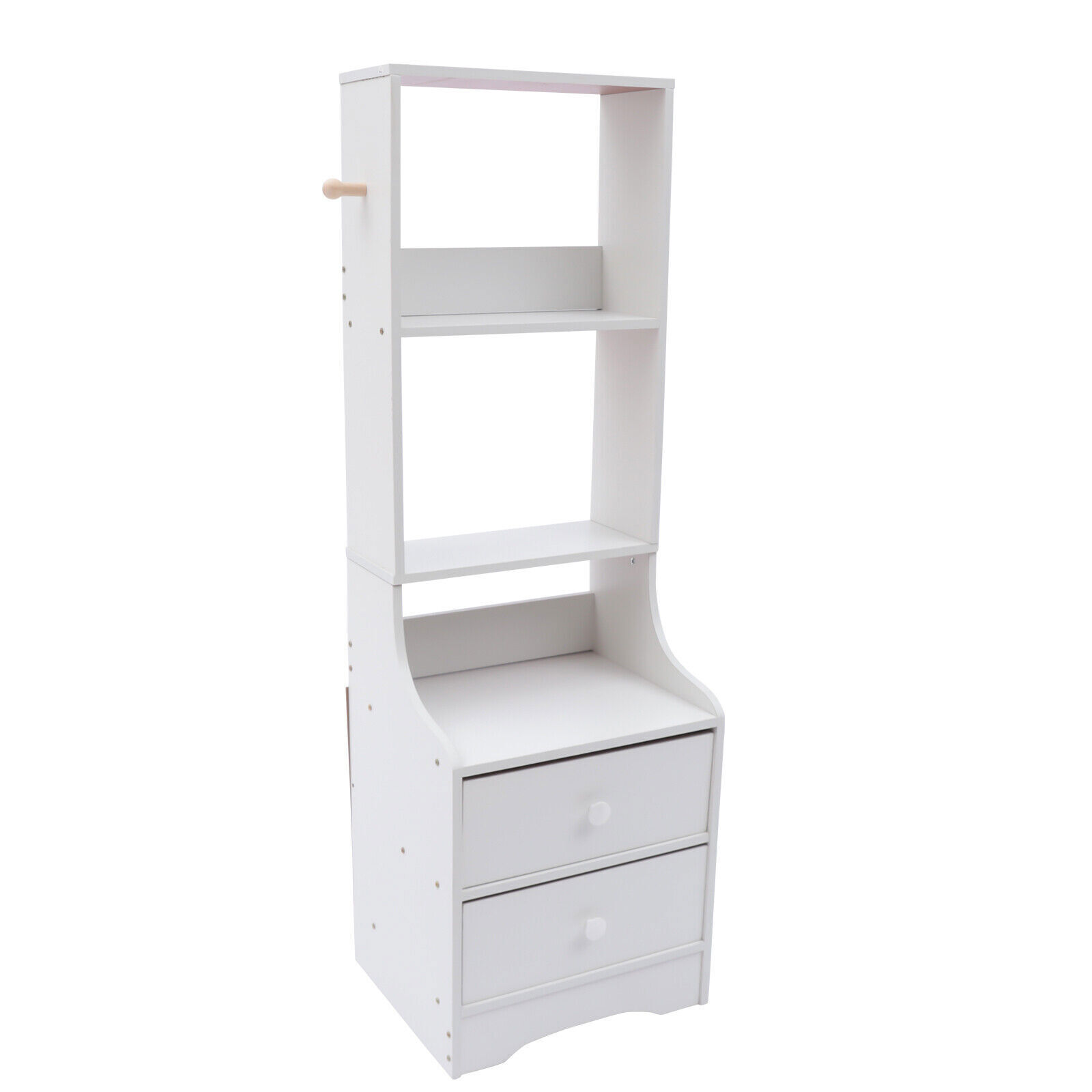 Modern 2 Drawer Chest of Drawer Bedside Table Nightstand Furniture Bookshelf