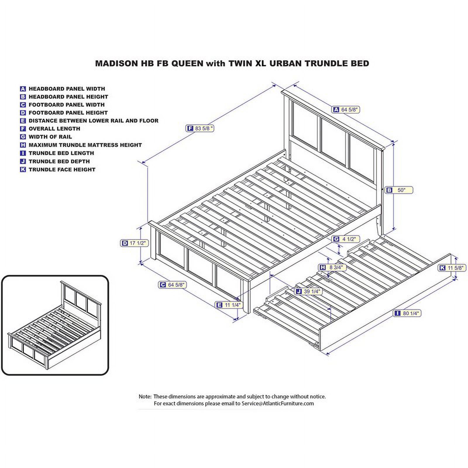 Pemberly Row Queen Bed with Matching Footboard/Trundle in Espresso