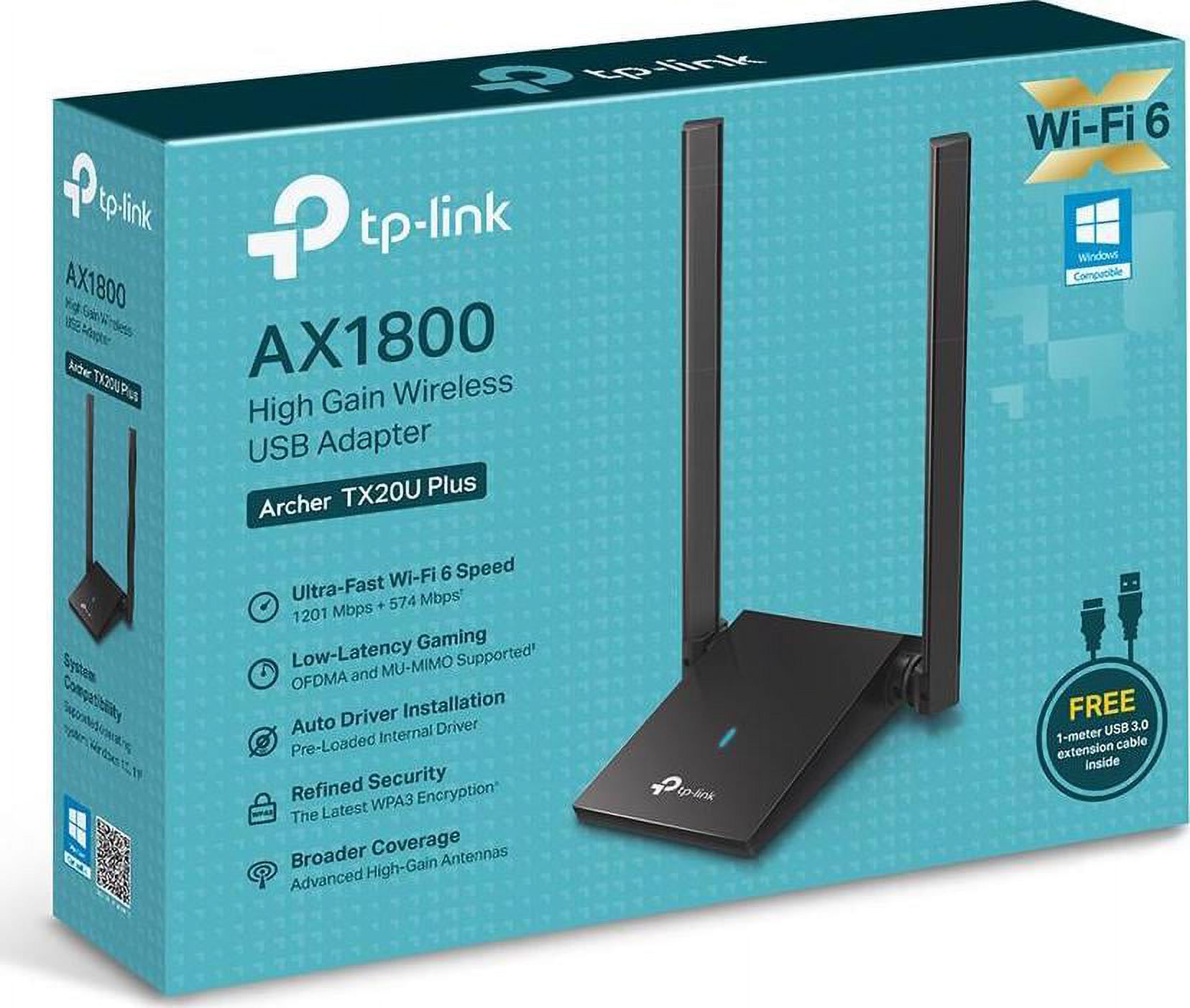TP-Link Archer TX20U plus AX1800 Dual Antennas High Gain Wireless USB Adapter