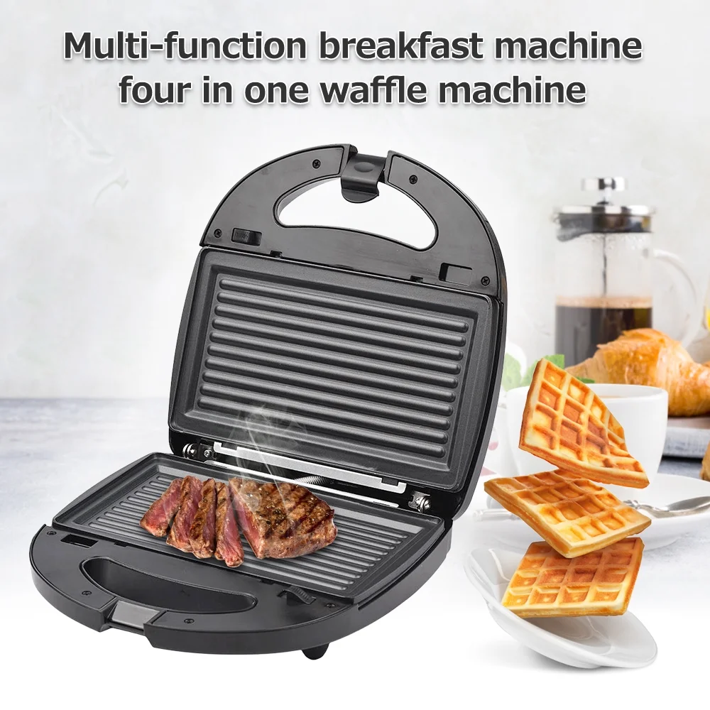 Moobody Breakfast Maker Household Stainless Steel Sandwich Multifunctional Waffle Heating Electric Baking Pan Steak Panini Bread Maker