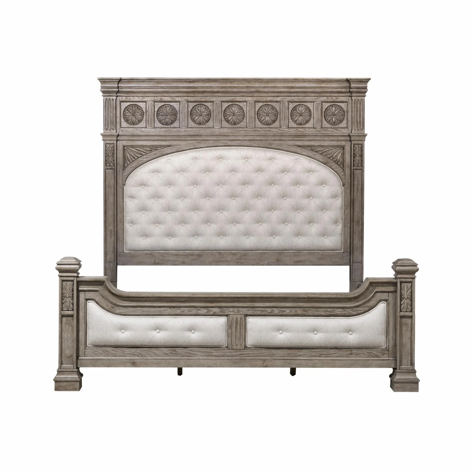 Kingsbury Queen Wood Panel Bed in French Gray Finish by Pulaski Furniture