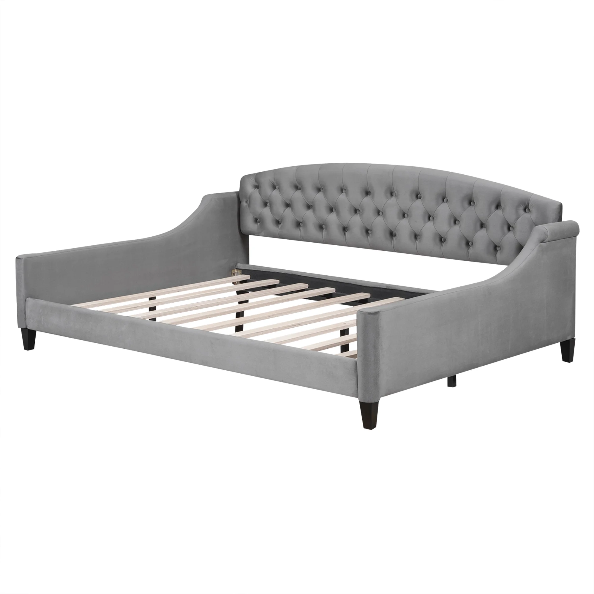 CoSoTower Modern Luxury Tufted Button Daybed, Full, Gray