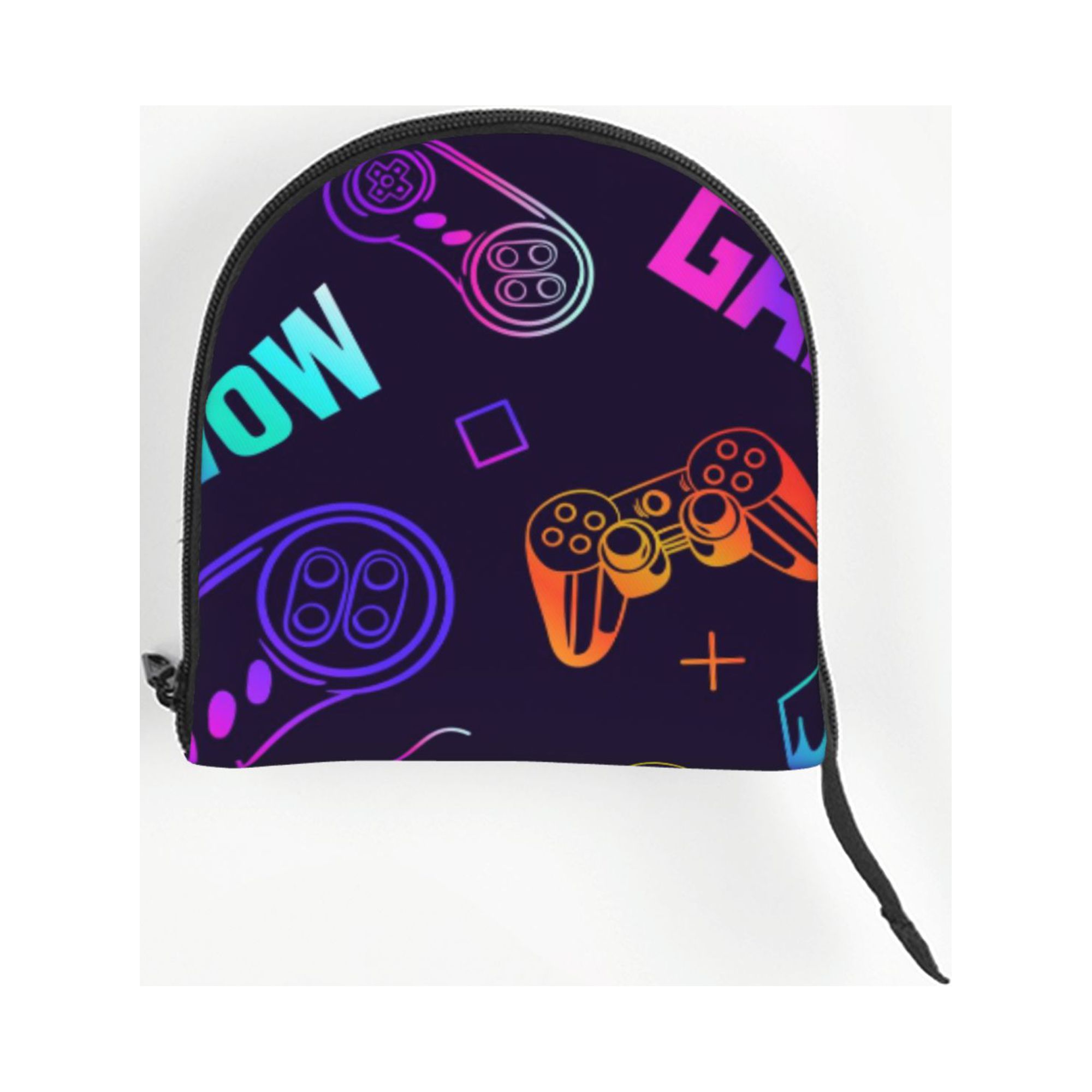 TEQUAN Foldable Dog Purse Carrier, Collapsible Retro Neon Game Controller Prints Pet Travel Tote Bag for Small Cat Puppy, Waterproof Dog Soft-Sided Carriers