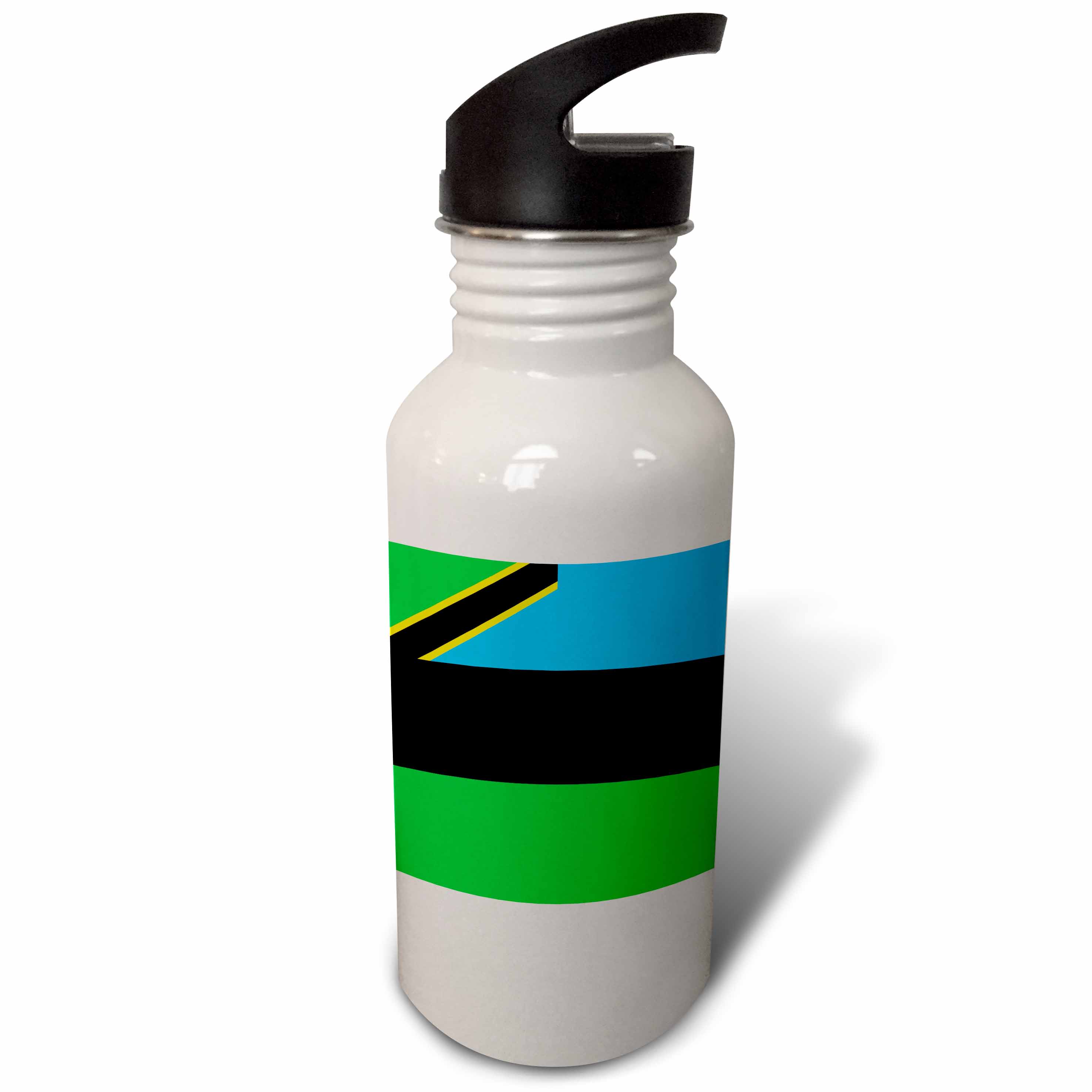 Flag of Zanzibar - island part of Tanzania in East Africa - blue green black - world flags 21 oz Sports Water Bottle wb-159834-1
