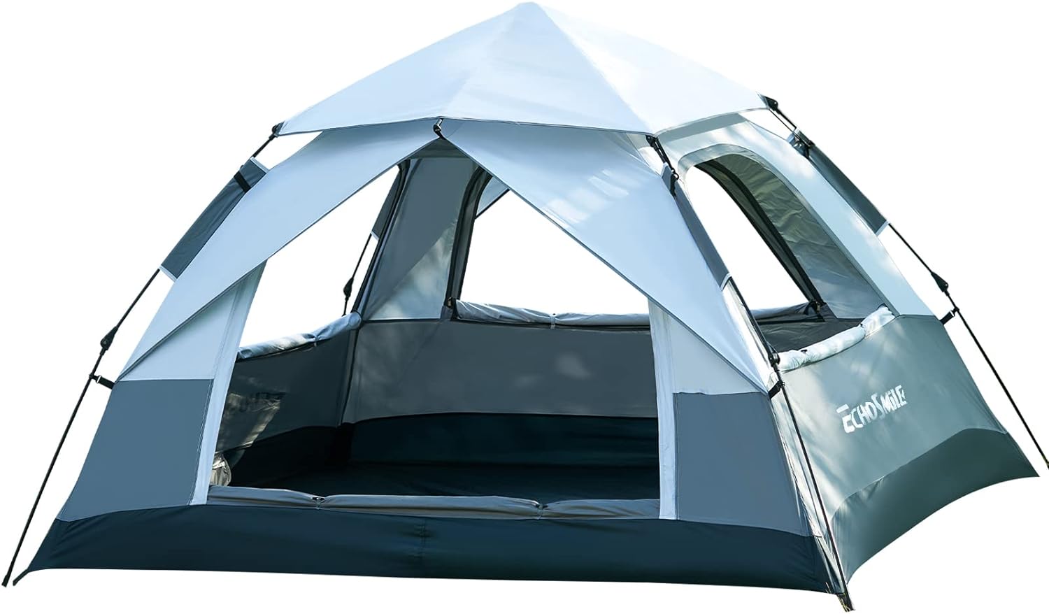 QCAI Pop Up Tent Family Camping Tent, 4 Person Instant Tent, Easy Set Up Tent, Lightweight Portable Automatic Tent, Waterproof Dome Tent, Windproof Outdoor Backpacking Tent for Travel Hiking