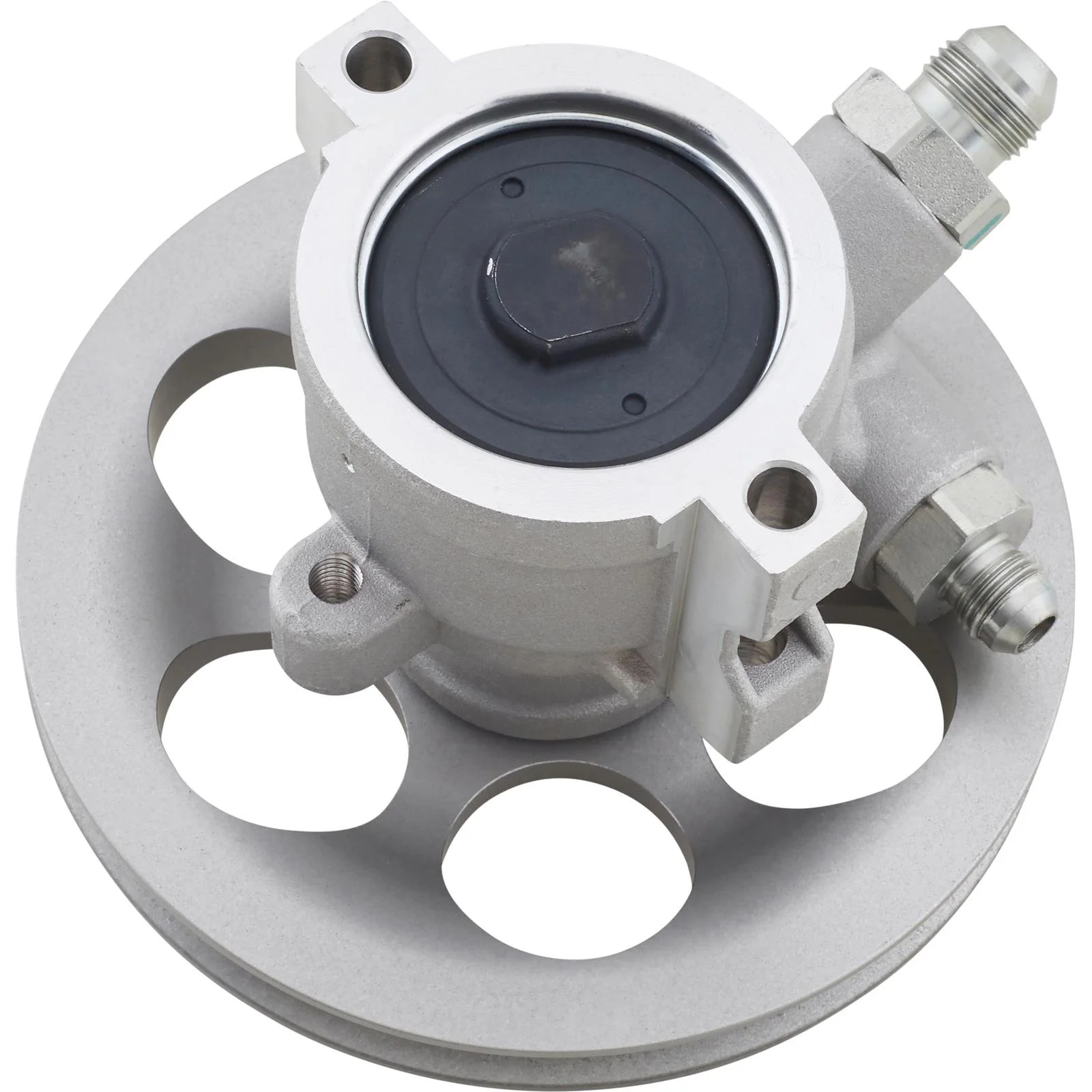 Aluminum Power Steering Pump With Pulley, AN8 Inlet
