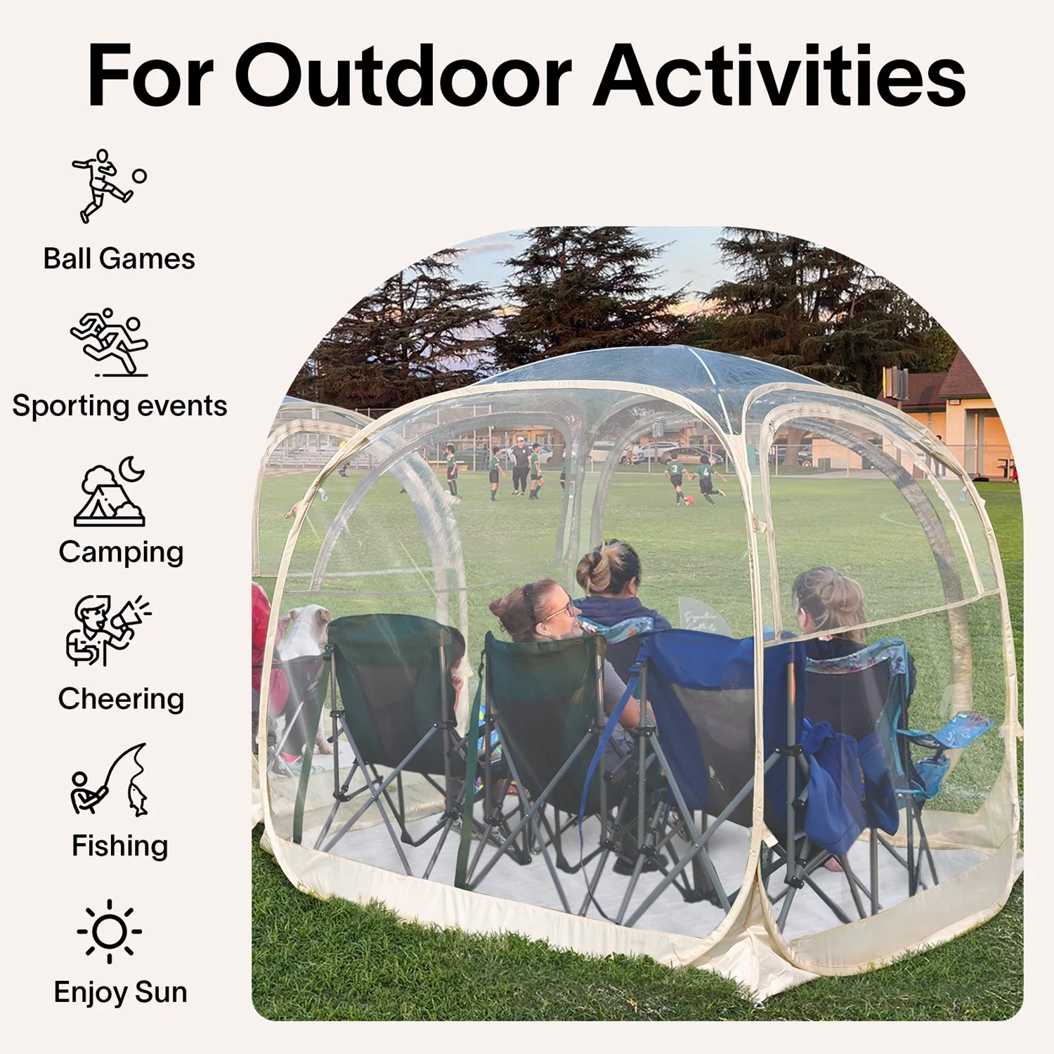 Pop Up Sports Pod All Weather Shelter Bubble Camping